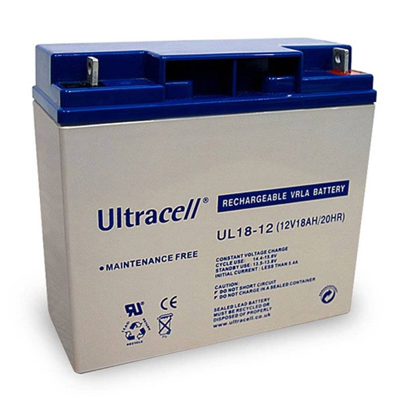 UL18-12 Ultracell Blei-Akku 12 Volt, 18Ah mit M5 Gewinde