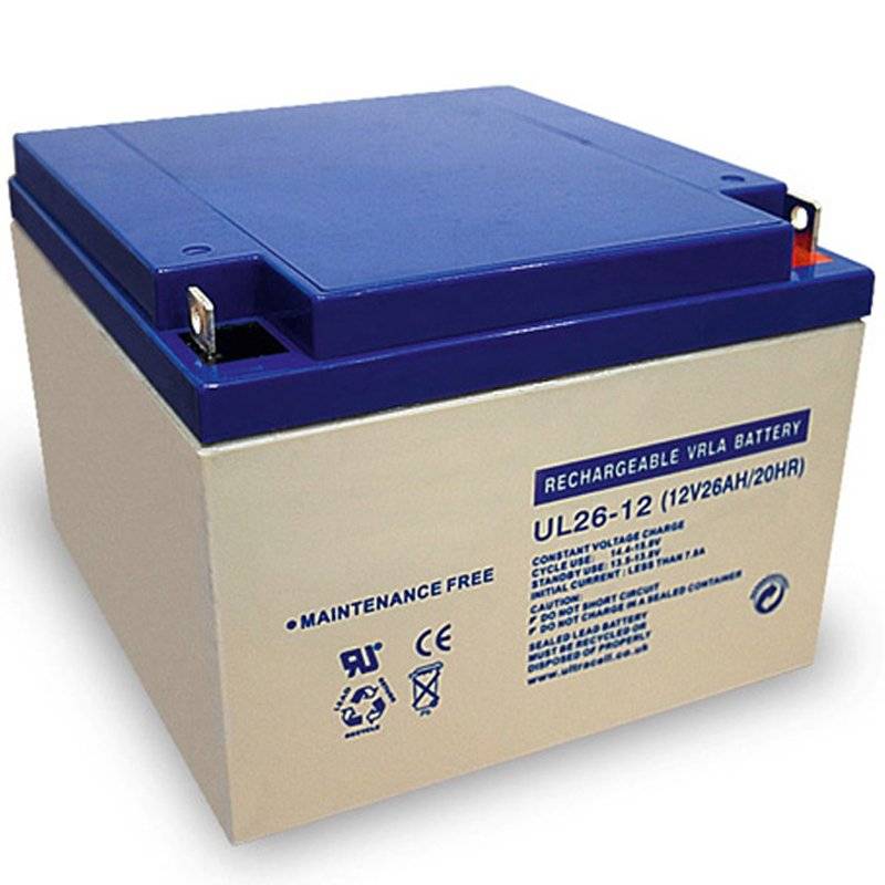 Ultracell UL26-12 Blei Akku 12 Volt mit 26Ah und M5 Schraubanschluss