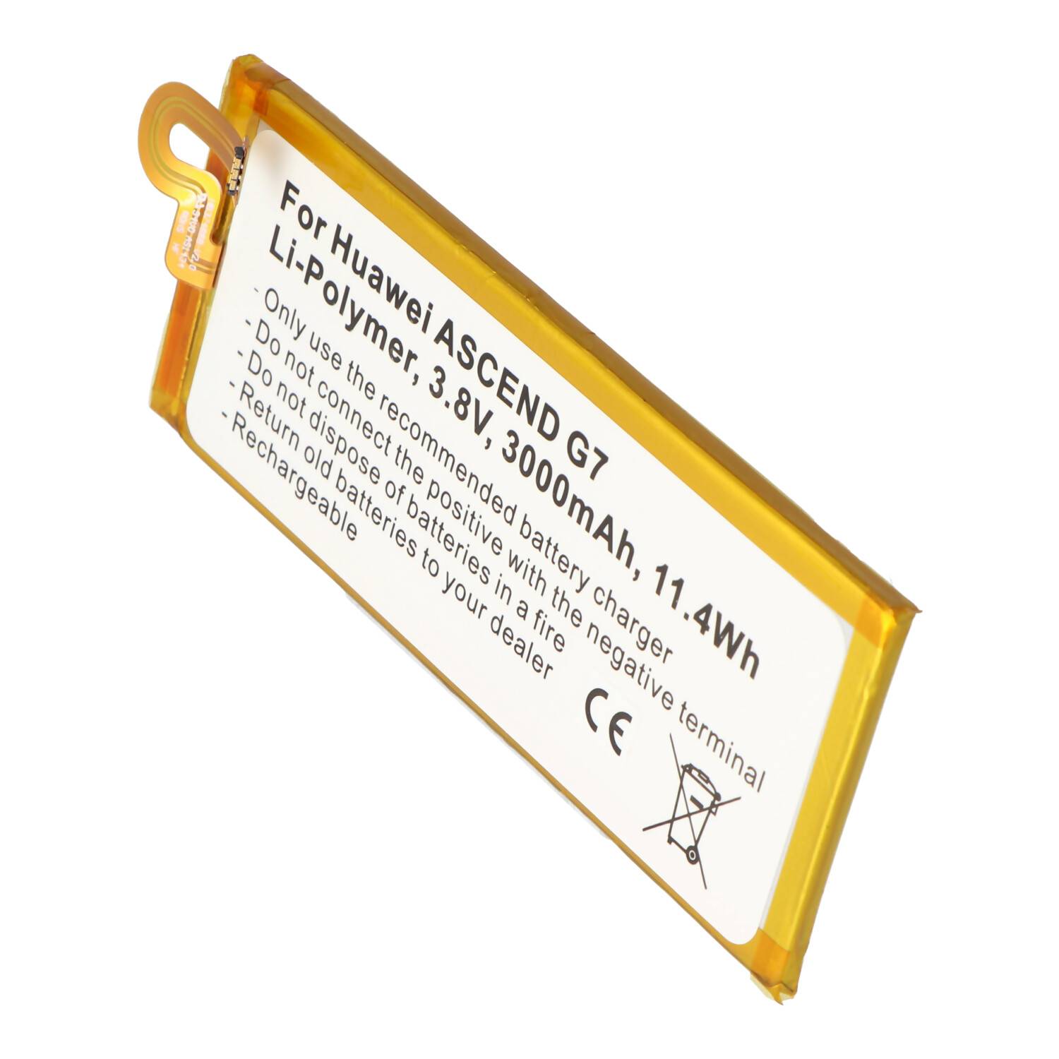 AccuCell Akku passend für den Huawei HB3748B8EBC Akku Ascend G620, Ascend G7, C199