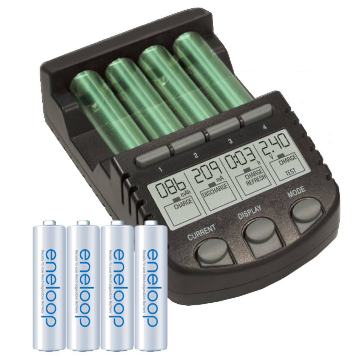 Panasonic eneloop Standard Micro AAA HR-4UTGA und BC-700 LCD-Schnell-Ladegerät