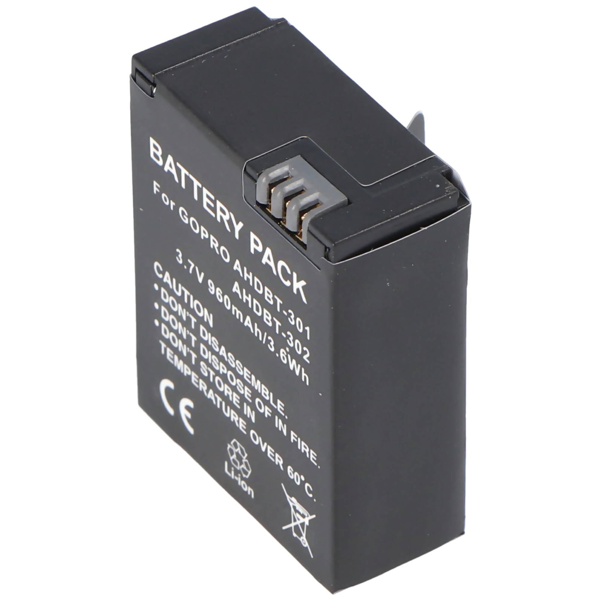 AccuCell Akku passend für Go Pro HD Hero 3, AHDBT-201, AHDBT-301