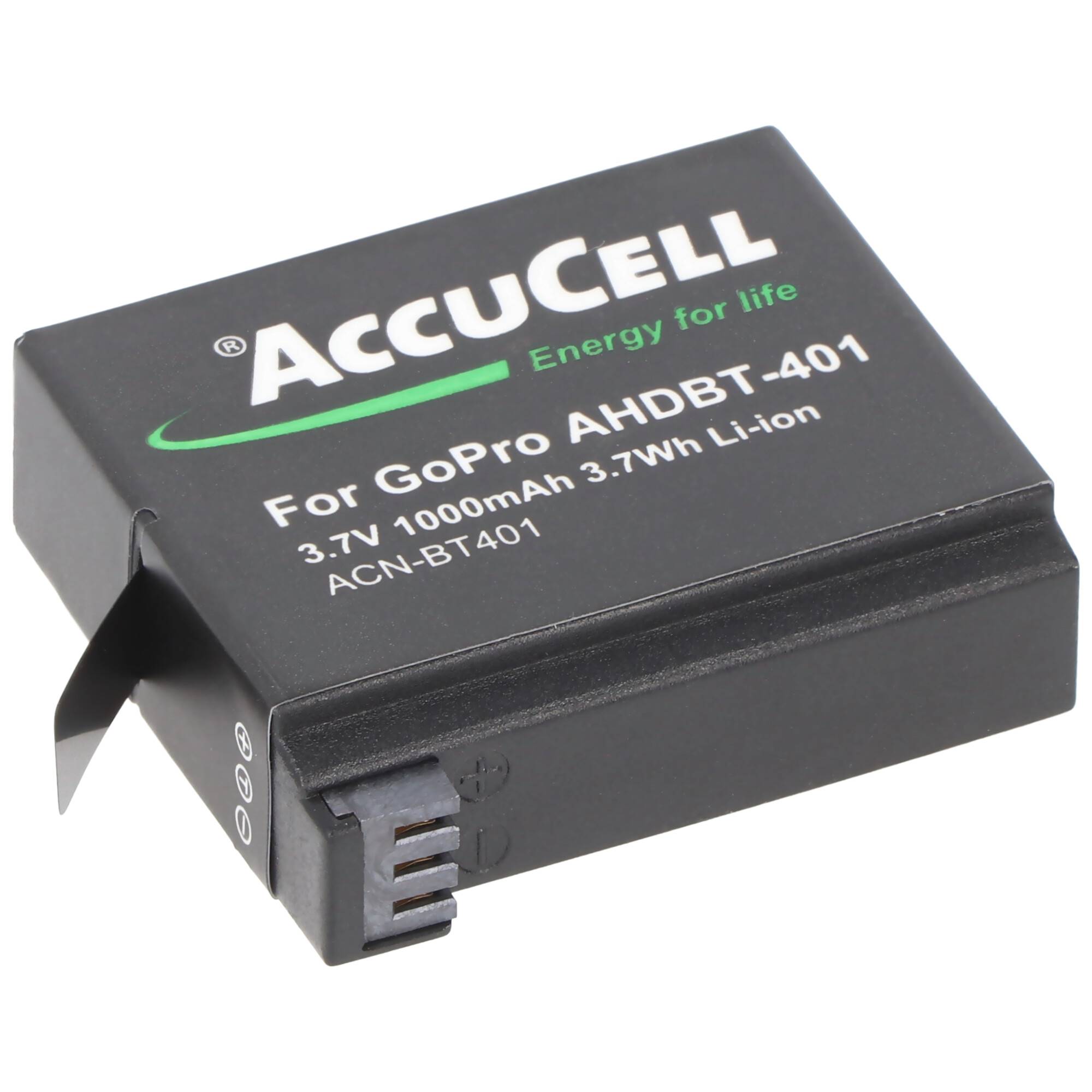 Akku passend für GoPro Hero 4 Akku AHDBT-401, BT-401 mit 1000mAh (kein original GoPro Artikel)