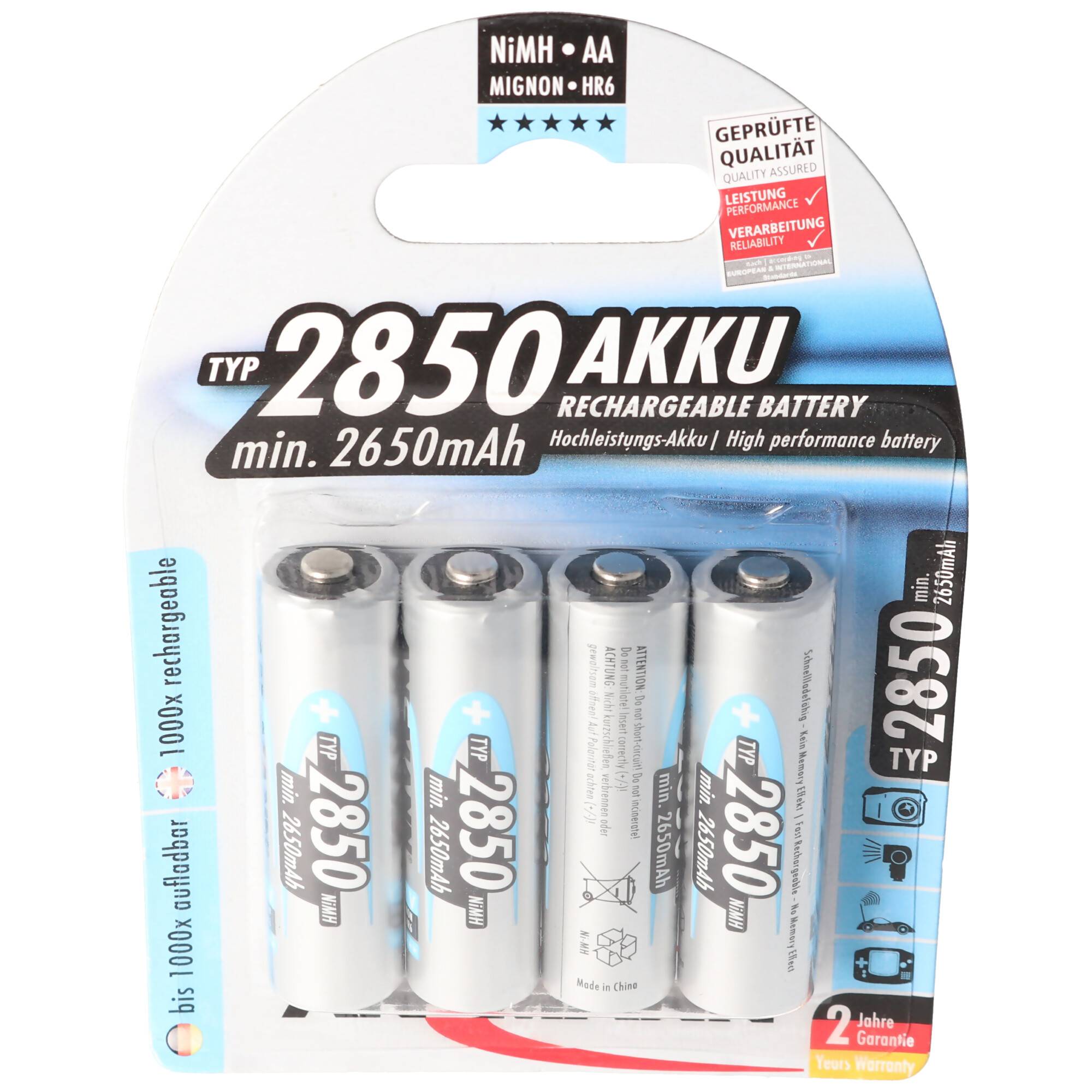 Ansmann NiMH 1,2V AA 2850mAh Photo Akku 5030862 inkluisve AccuSafe Akkubox