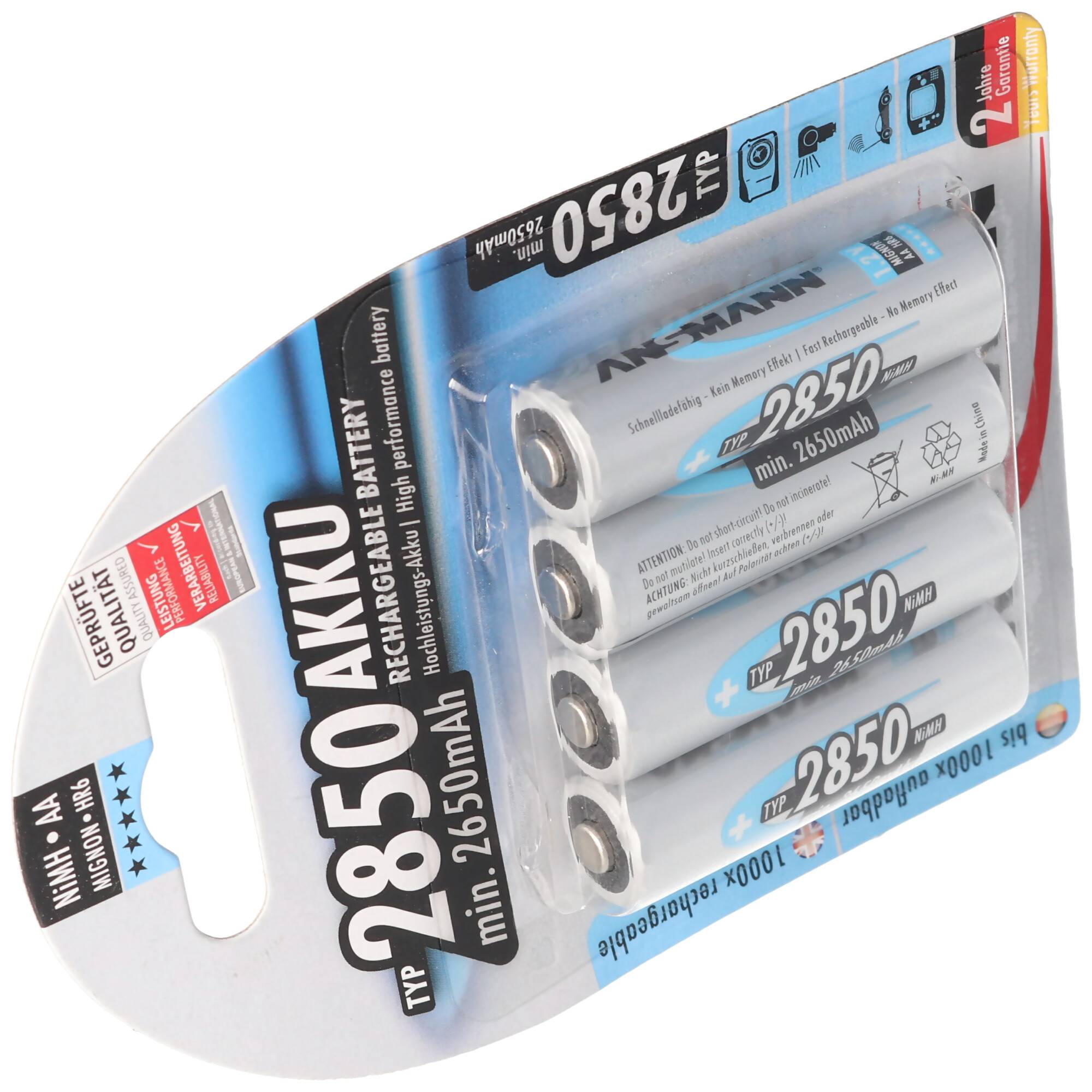 Ansmann NiMH 1,2V AA 2850mAh Photo Akku 5030862 inkluisve AccuSafe Akkubox