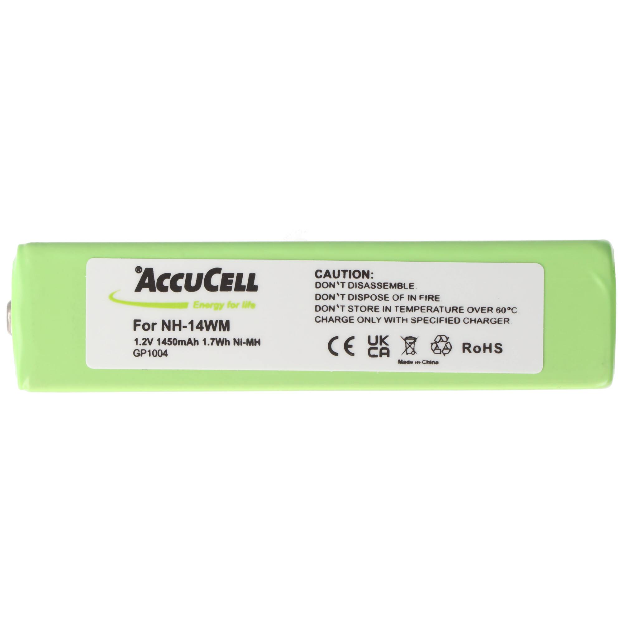 Ersatzakku NiMH, 1450mAh, passend für GP14M, AD-N55BT, NH-14WM, MHB-901