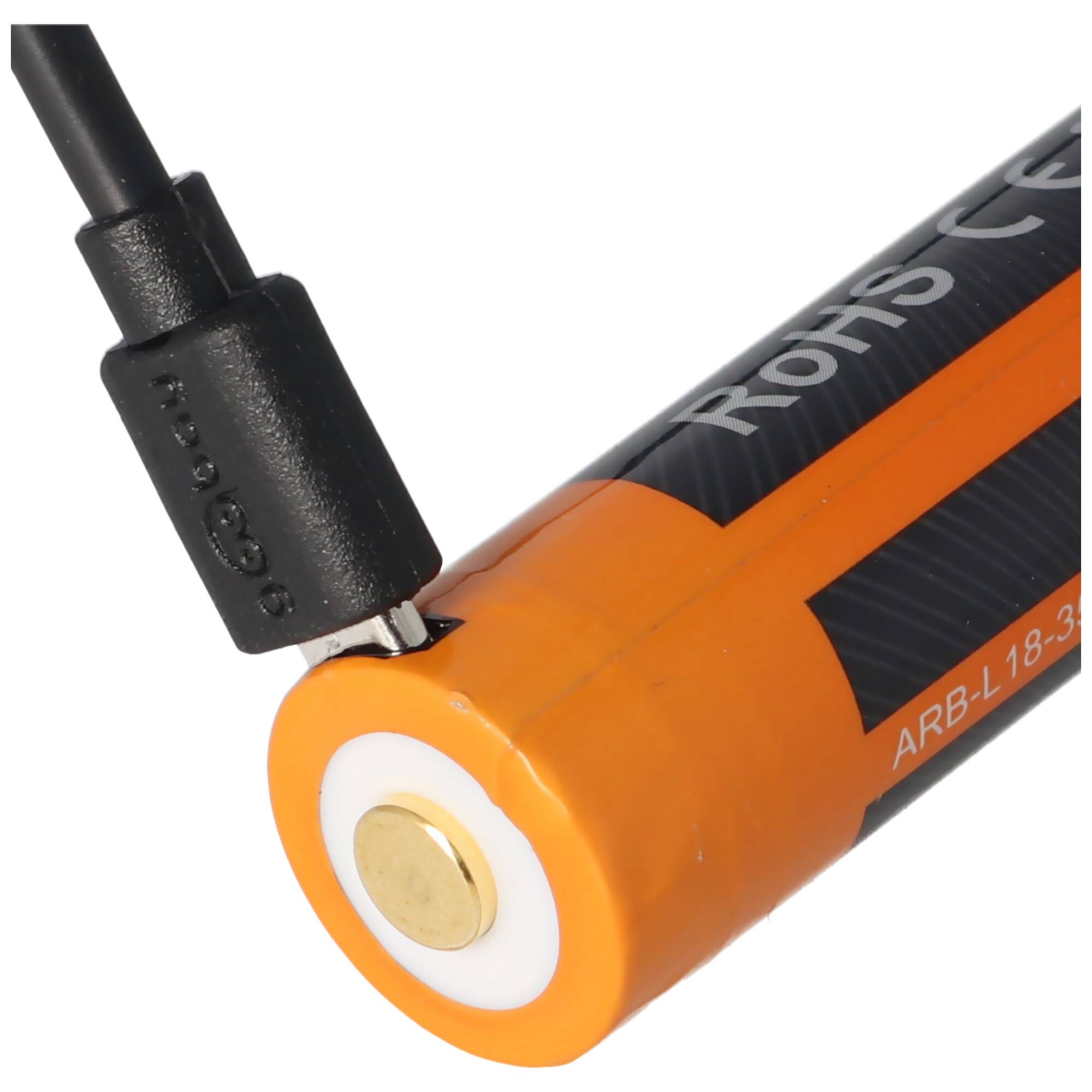 Li-Ion Akku 18650, 3500mAh geschützt mit USB Ladefunktion, 70x18,6mm, mit AccuSafe