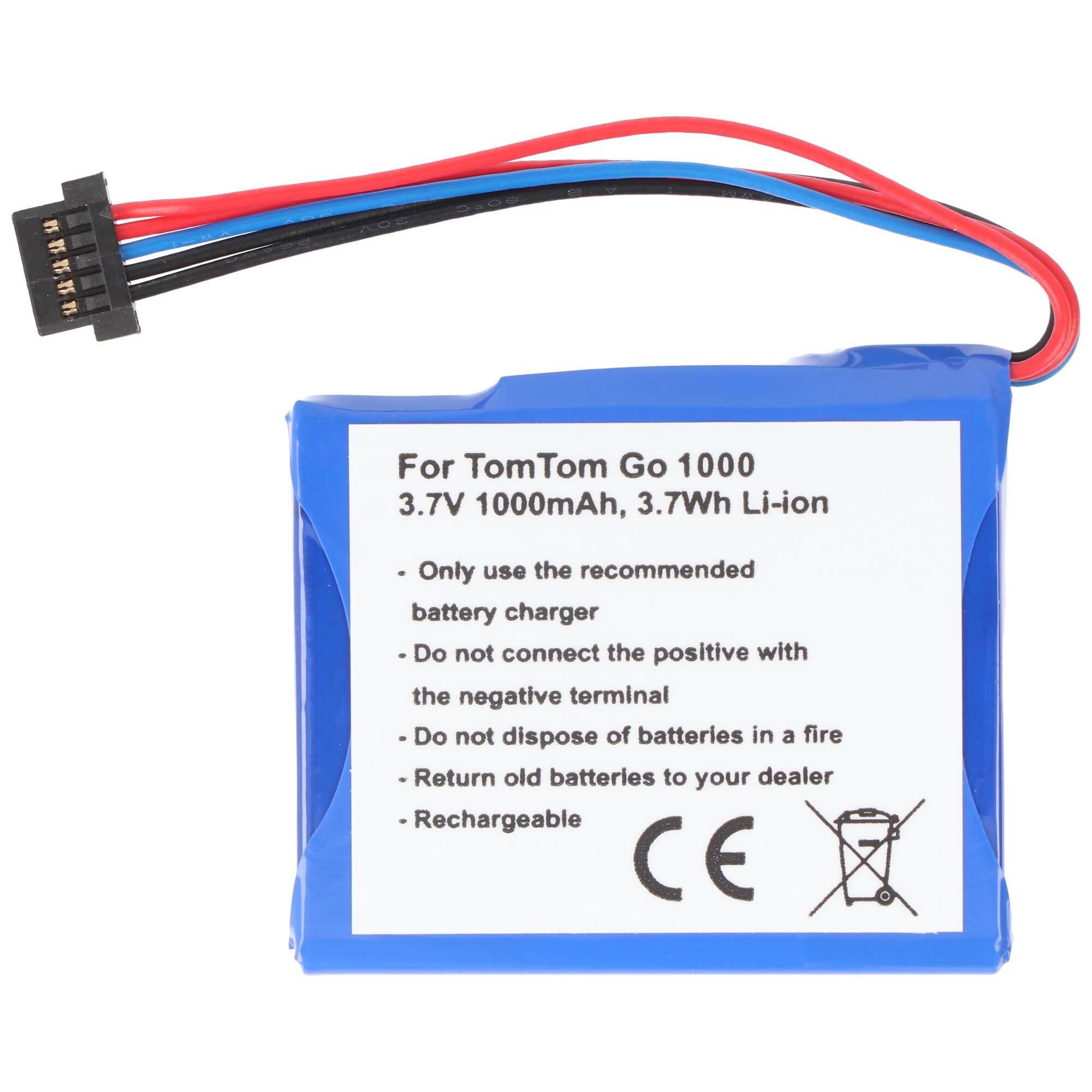 TomTom Go Live 1000, Go Live 1005 Akku AHL03711018, VF1C passend als Ersatz-Akku von AccuCell