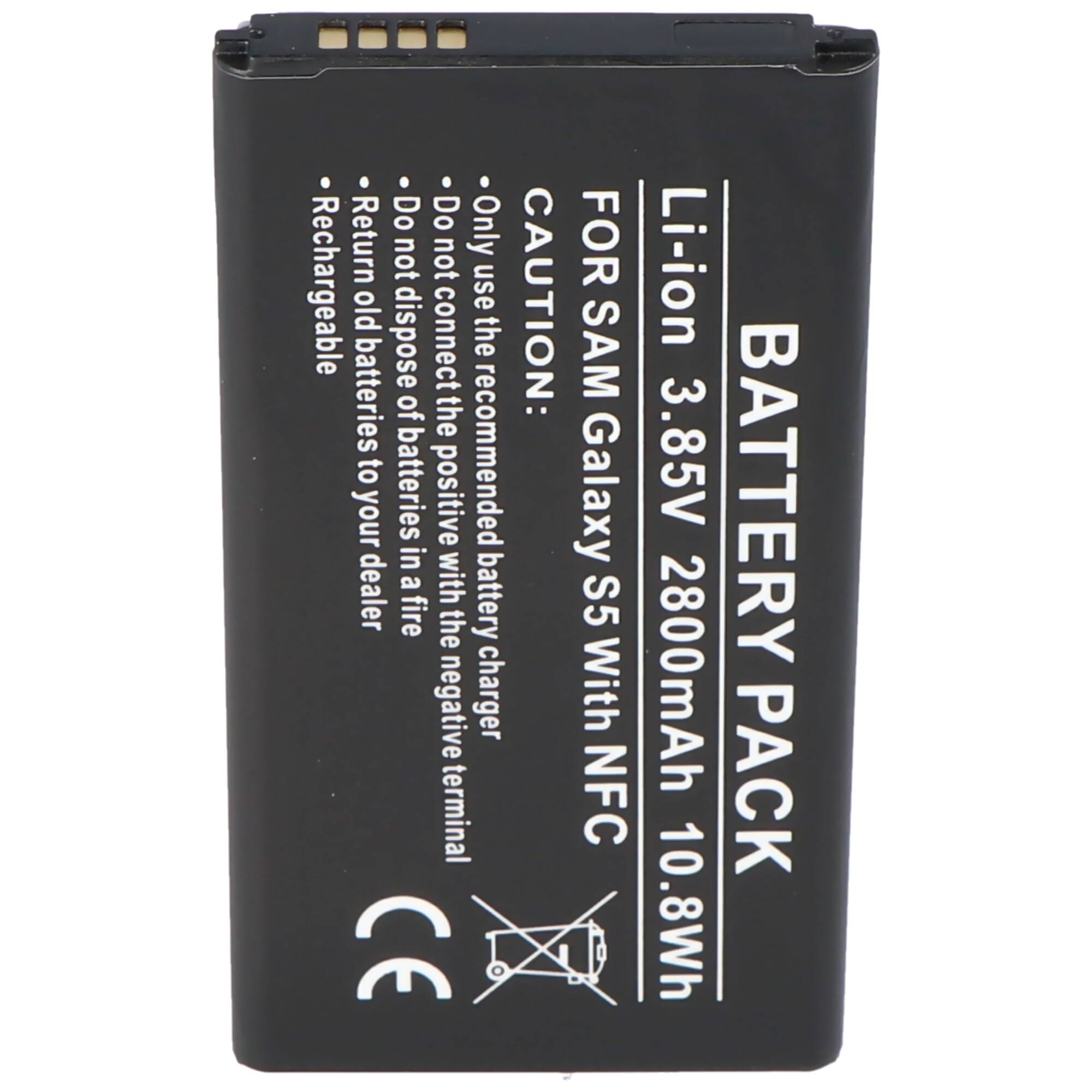 Samsung Galaxy S5 Akku als Nachbauaku von AccuCell mit 2800mAh mit NFC