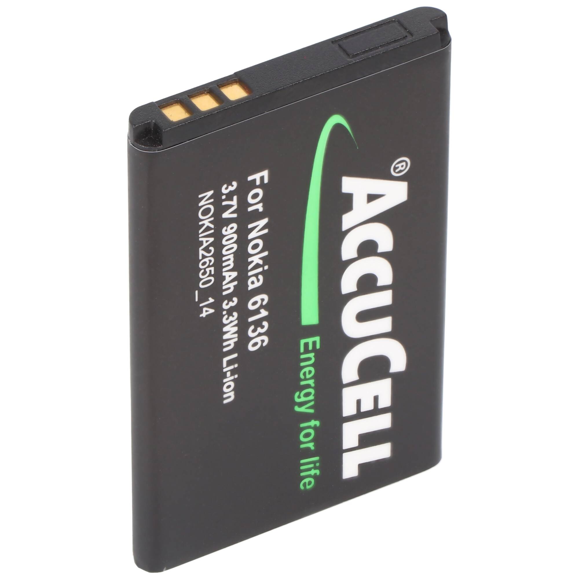 AccuCell Akku passend für Nokia 2650 Akku BL-4C Batterie
