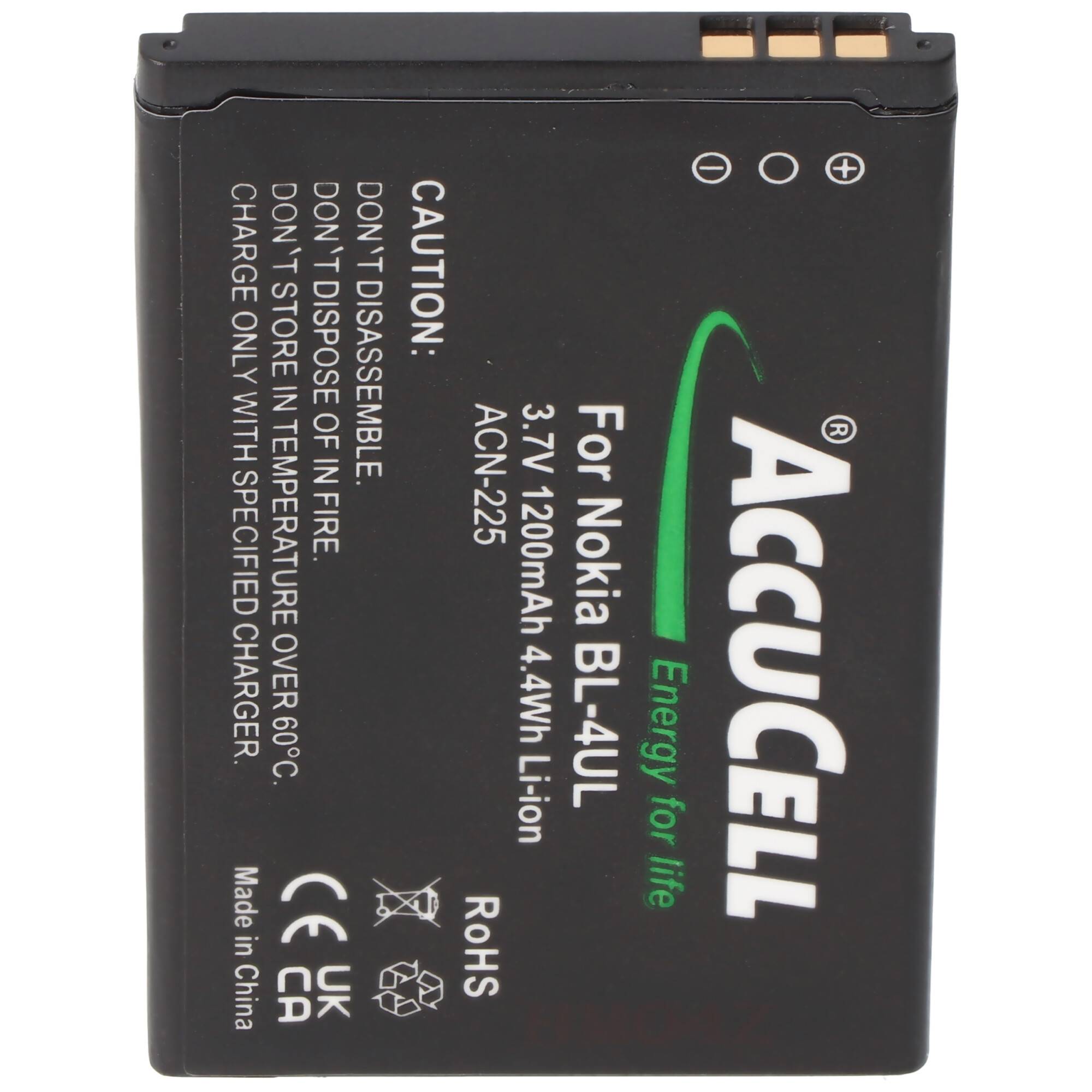 Li-ion-Akku passend für den Nokia Akku BL-4UL und Nokia Lumia 225, Asha 225 sowie alle baugleichen