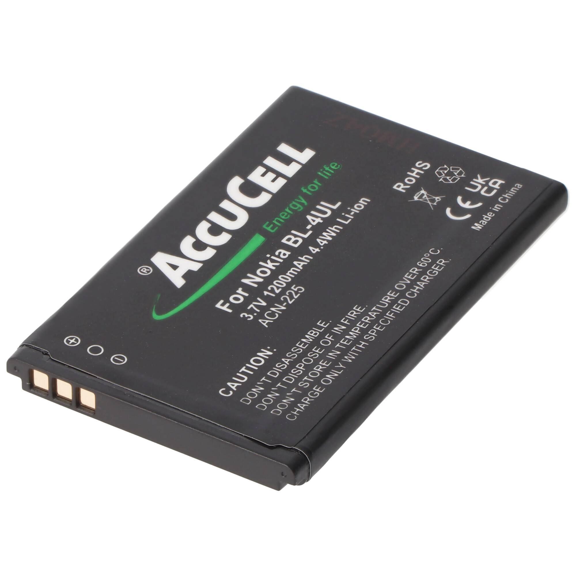 Li-ion-Akku passend für den Nokia Akku BL-4UL und Nokia Lumia 225, Asha 225 sowie alle baugleichen