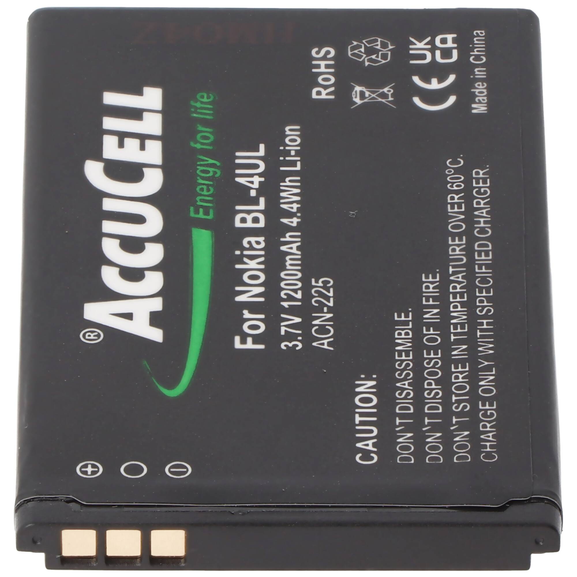 Li-ion-Akku passend für den Nokia Akku BL-4UL und Nokia Lumia 225, Asha 225 sowie alle baugleichen