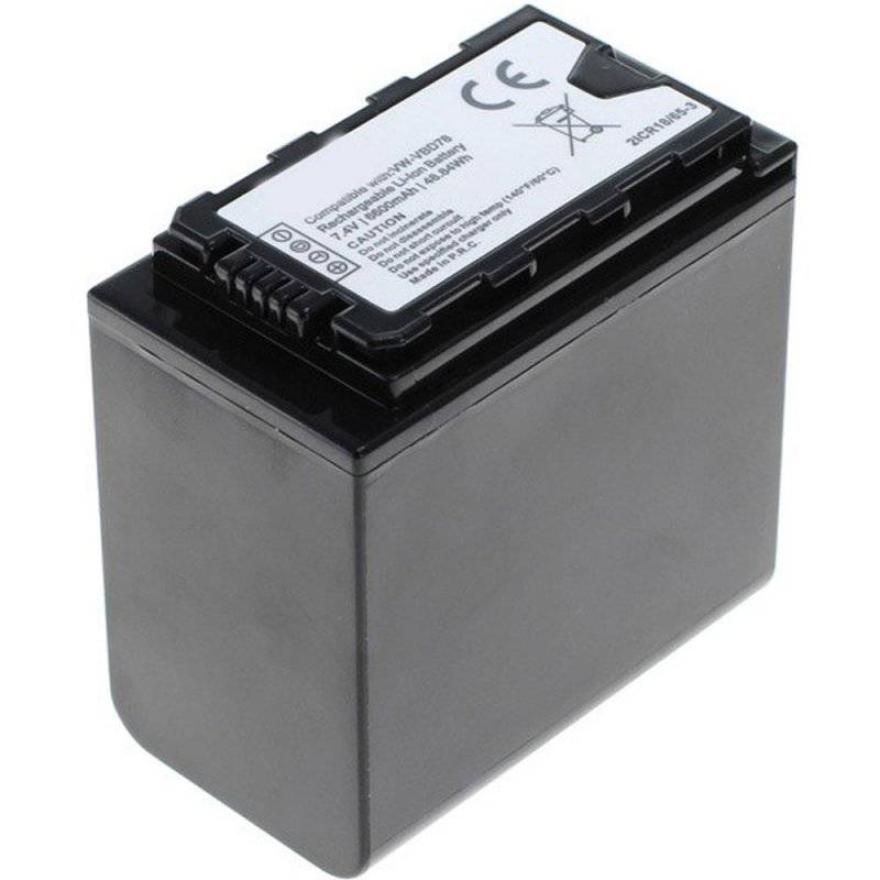 VW-VBD78 Akku für Panasonic HC-X1000 mit Akkustandanzeige VW-VBD78 6600mAh