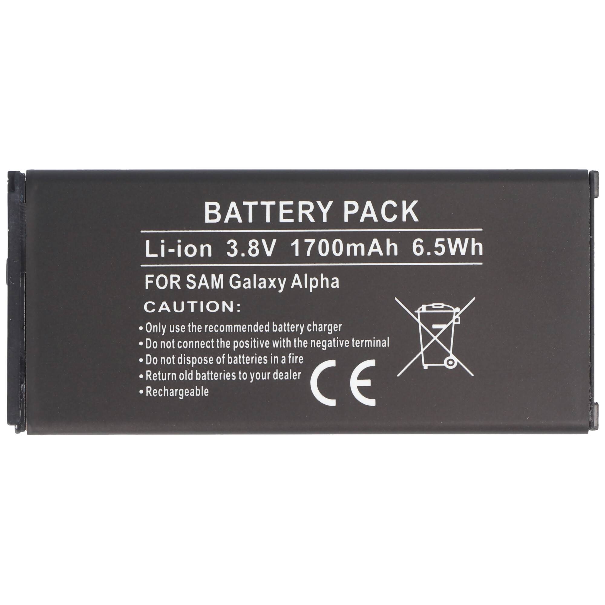 Galaxy ALPHA Akku EB-BG850G als Nachbau Akku von AccuCell mit 1700mAh