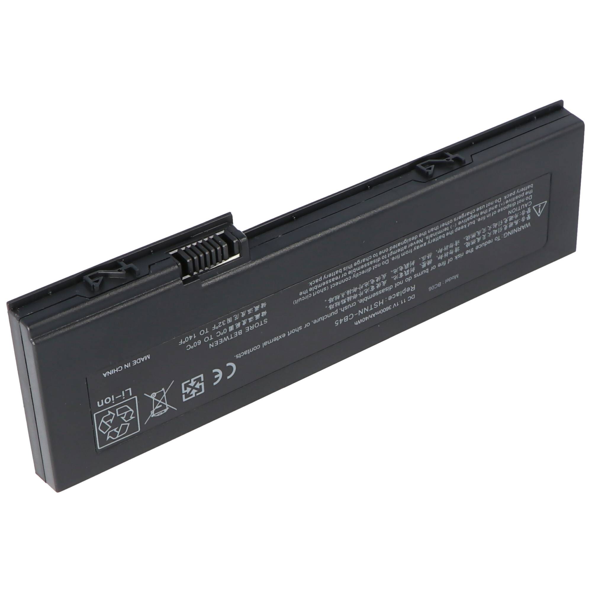 Akku passend für Compaq 2710p, Elitebook 2760P, HSTNN-OB45, HSTNN-XB4X, 11,1V 3600mAh