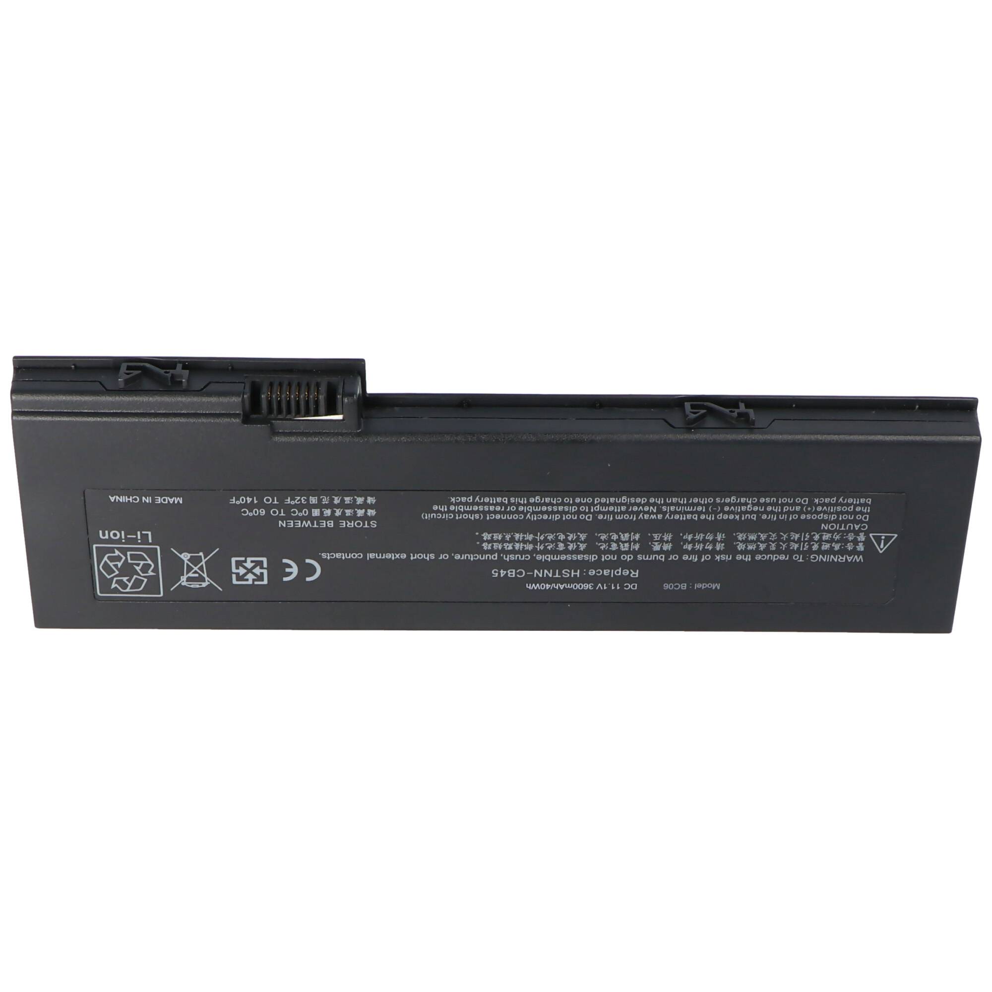 Akku passend für Compaq 2710p, Elitebook 2760P, HSTNN-OB45, HSTNN-XB4X, 11,1V 3600mAh