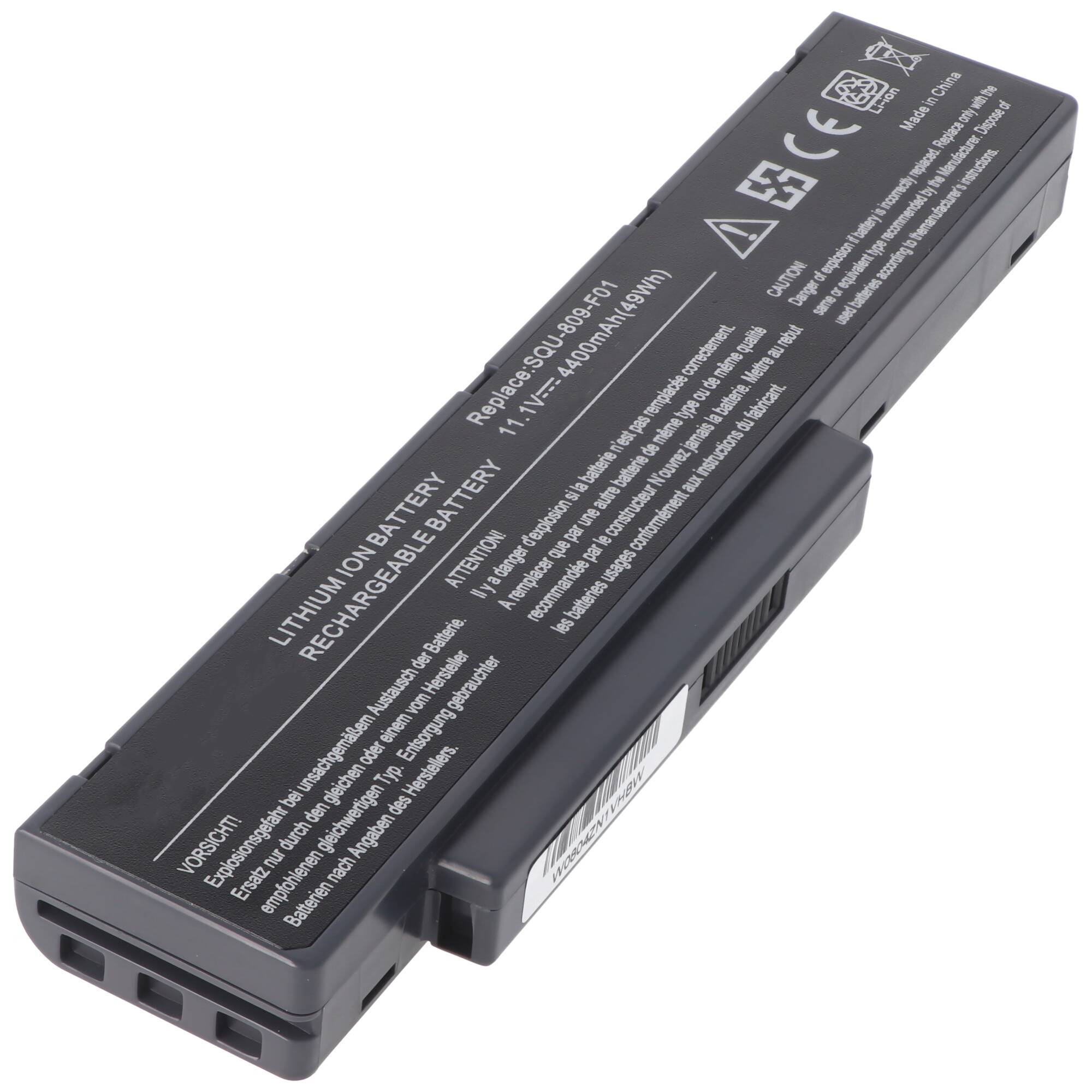 Akku passend für Fujitsu-Siemens Amilo Li3710, Li3910, Pi3560, Pi3660