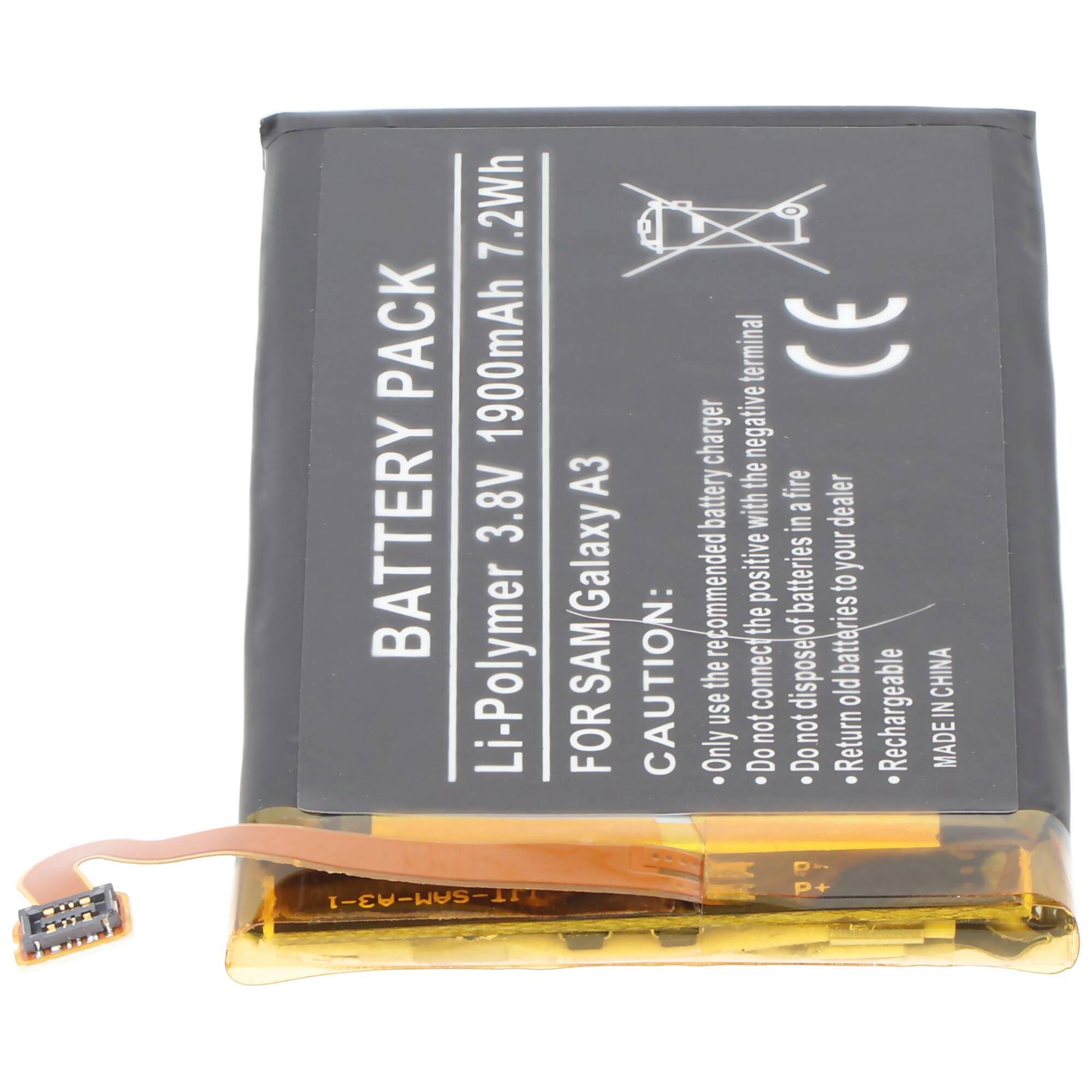 EB-BA300ABE Ersatz-Akku für Samsung Galaxy A3 3,8 Volt 1900mAh