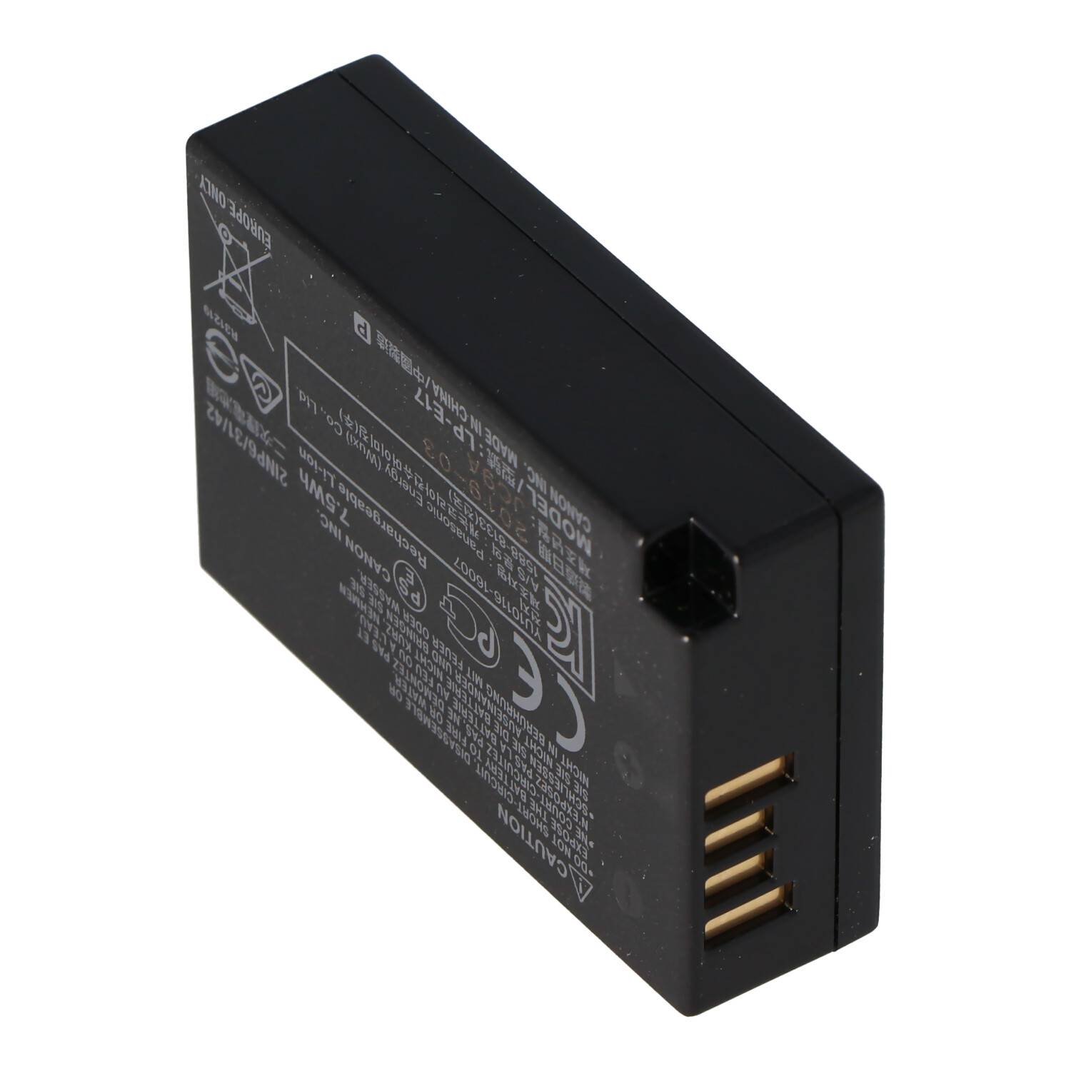 Canon LP-E17 Akku original passend für Canon BG-E18, EOS M3, EOS M5, EOS 250D, EOS 760D