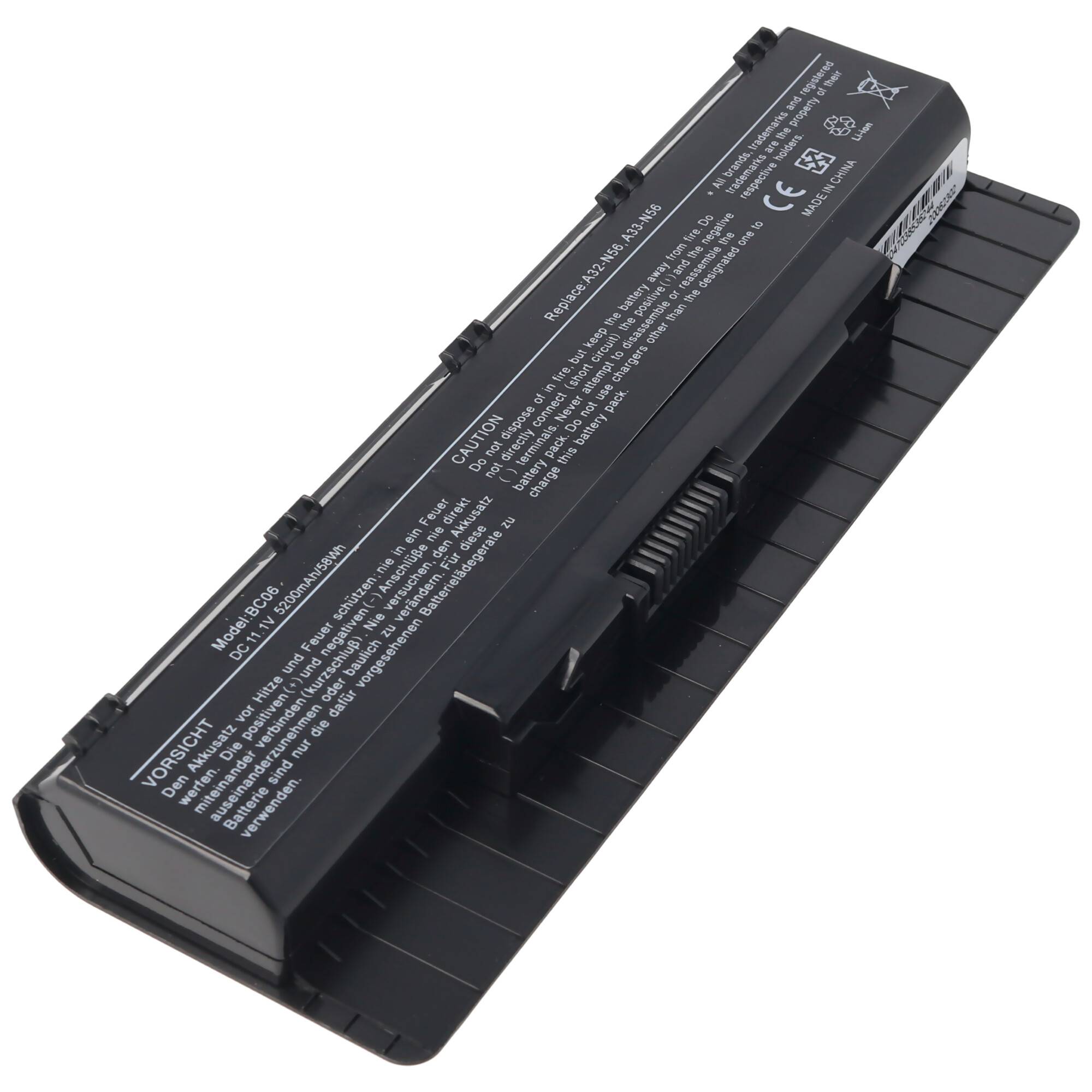 A31-N56, A32-N46, A32-N56, A33-N56 Ersatz-Akku für Asus B53A mit 11,1 Volt 5200mAh