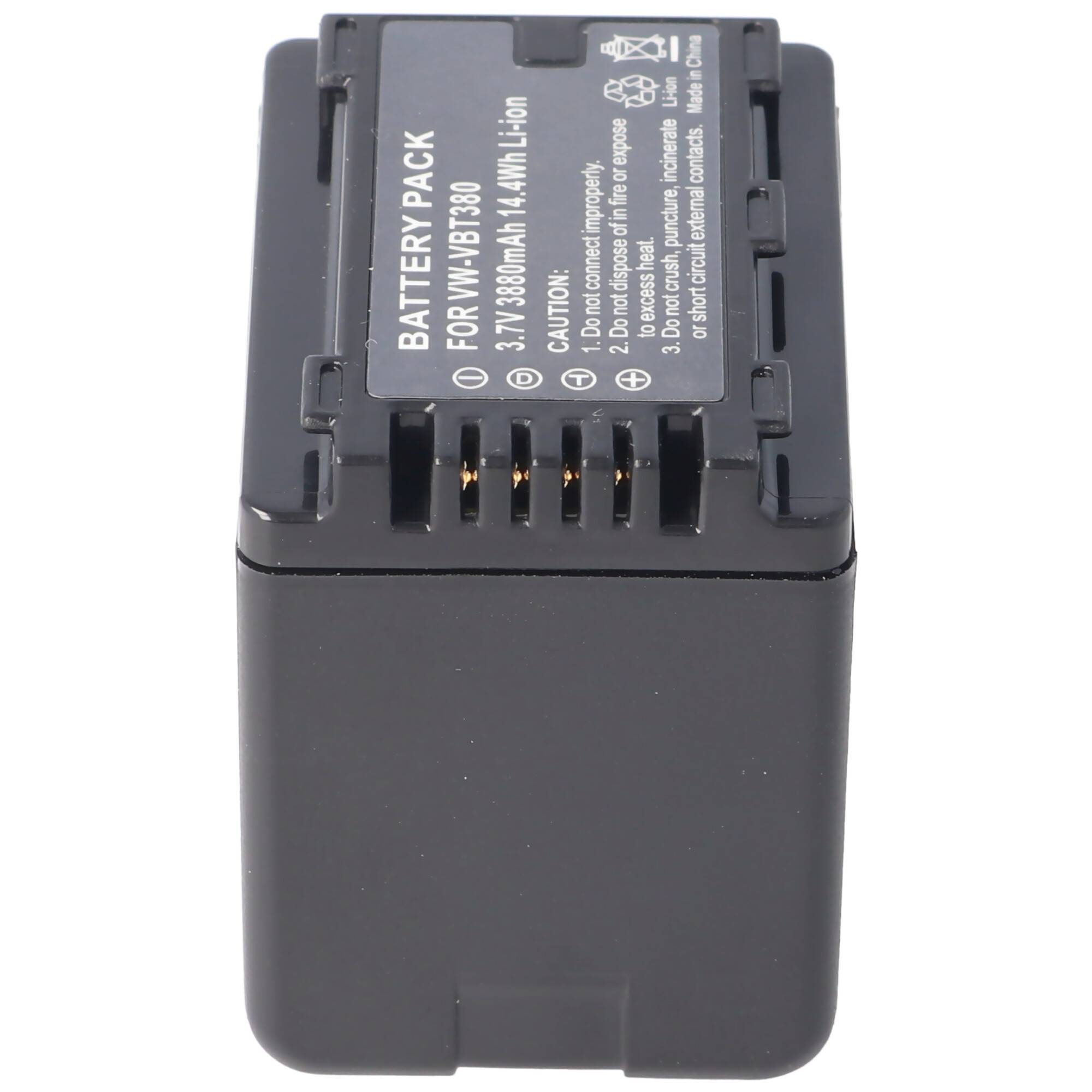 Akku nur passend für den Panasonic HC-V110, HC-V130, HC-V710 Akku VW-VBT380, 3400mAh