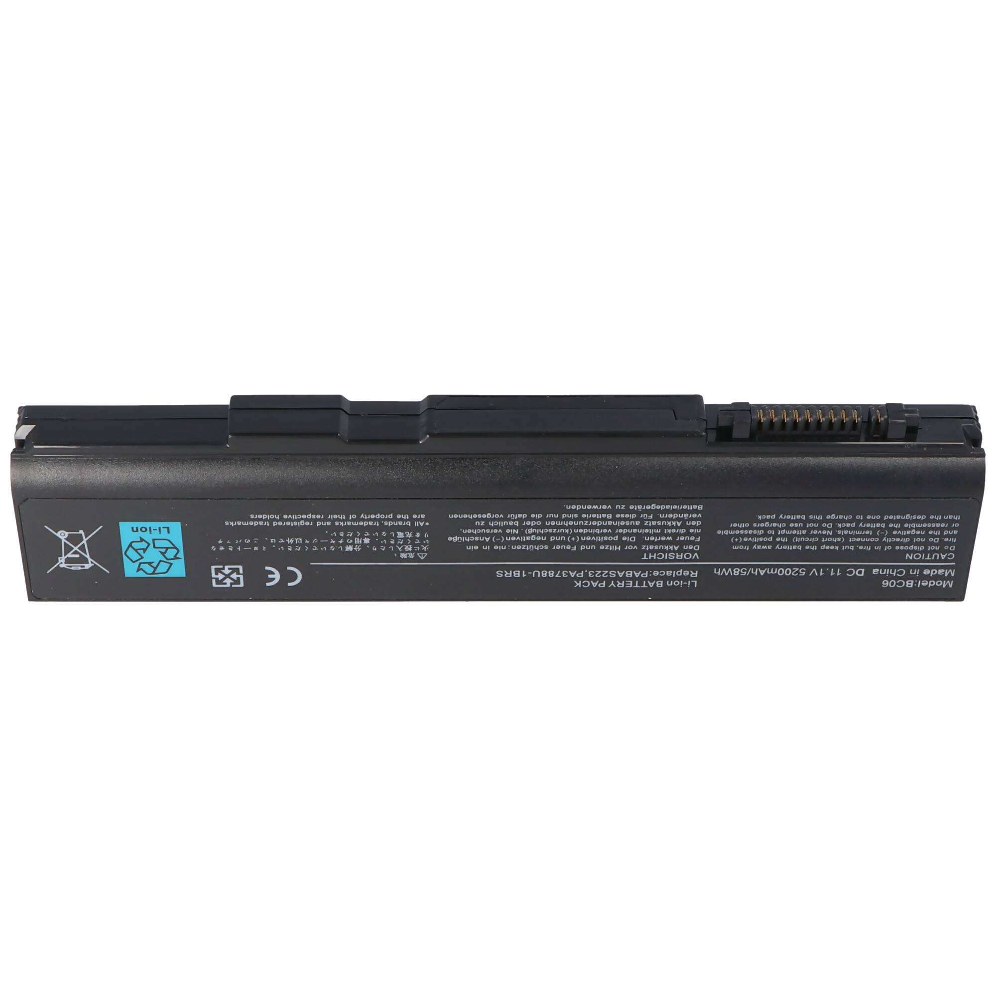 Akku passend für Toshiba PA3788U-1BRS, PABAS223, PA3788, PA3788U1BRS, Toshiba Dynabook, Toshiba Tecra A11, M11, S11 10,8