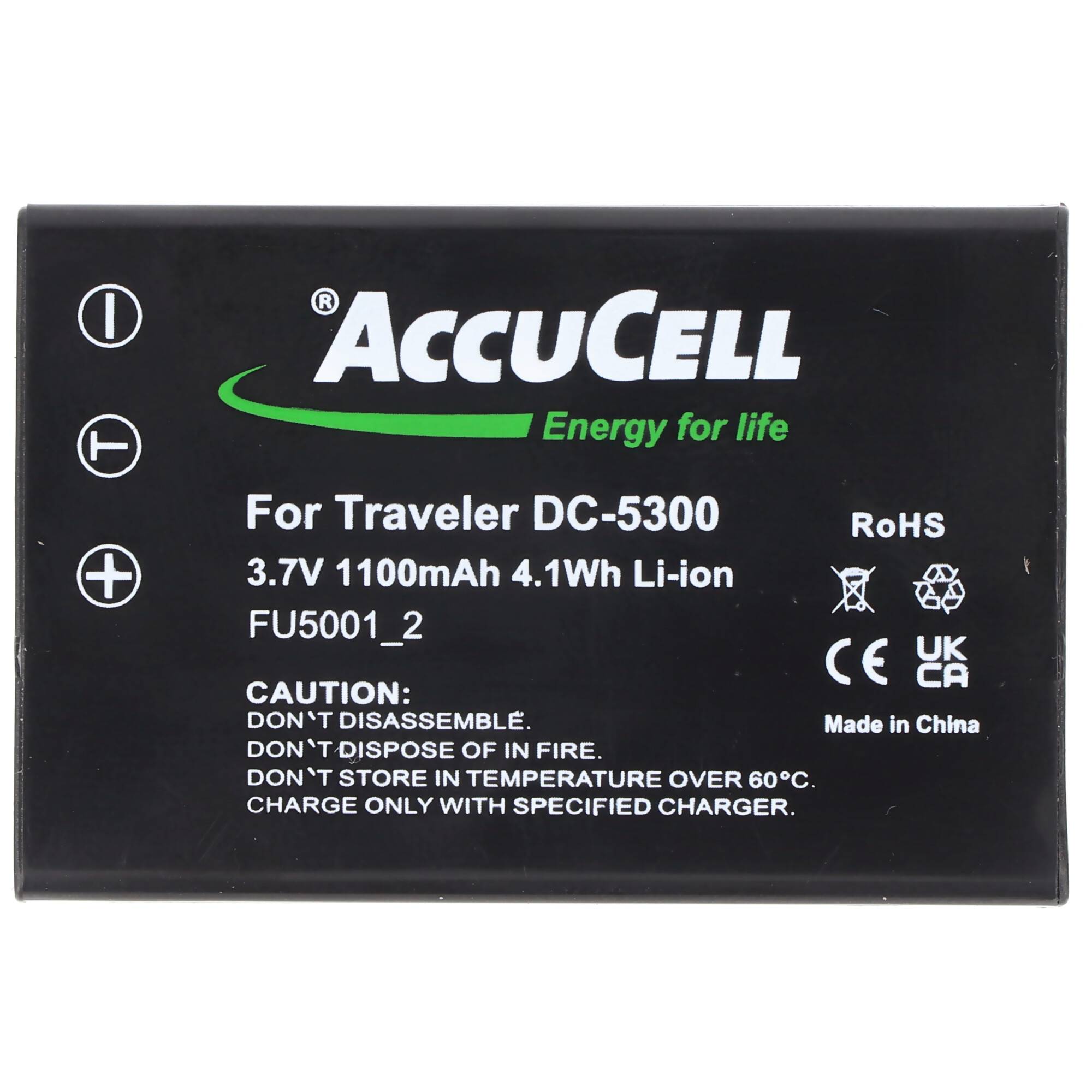 AccuCell Akku passend für Akku Somikon DV-920.HD Akku