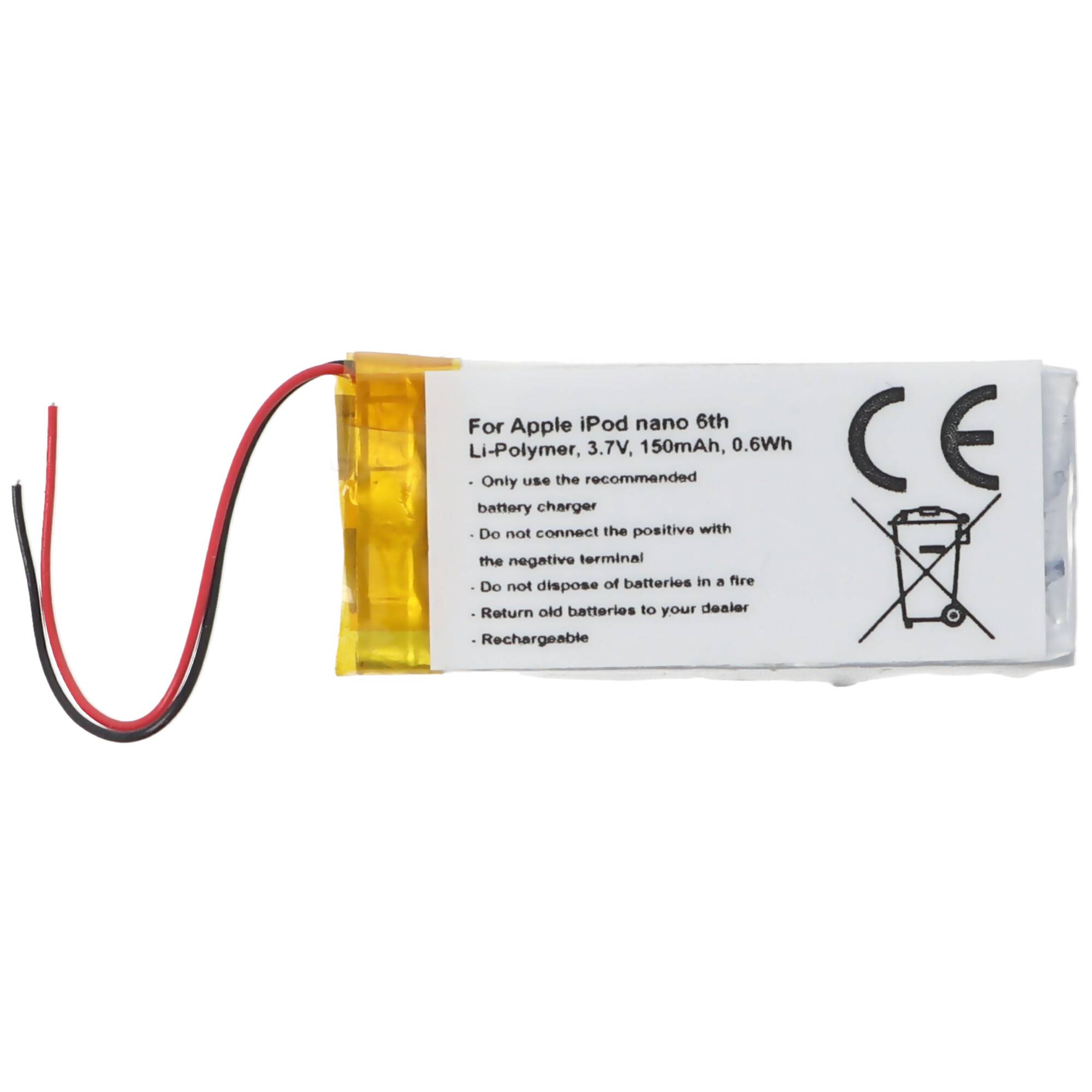 AccuCell Akku passend für Apple Ipod Nano 6th Akku 616-0531