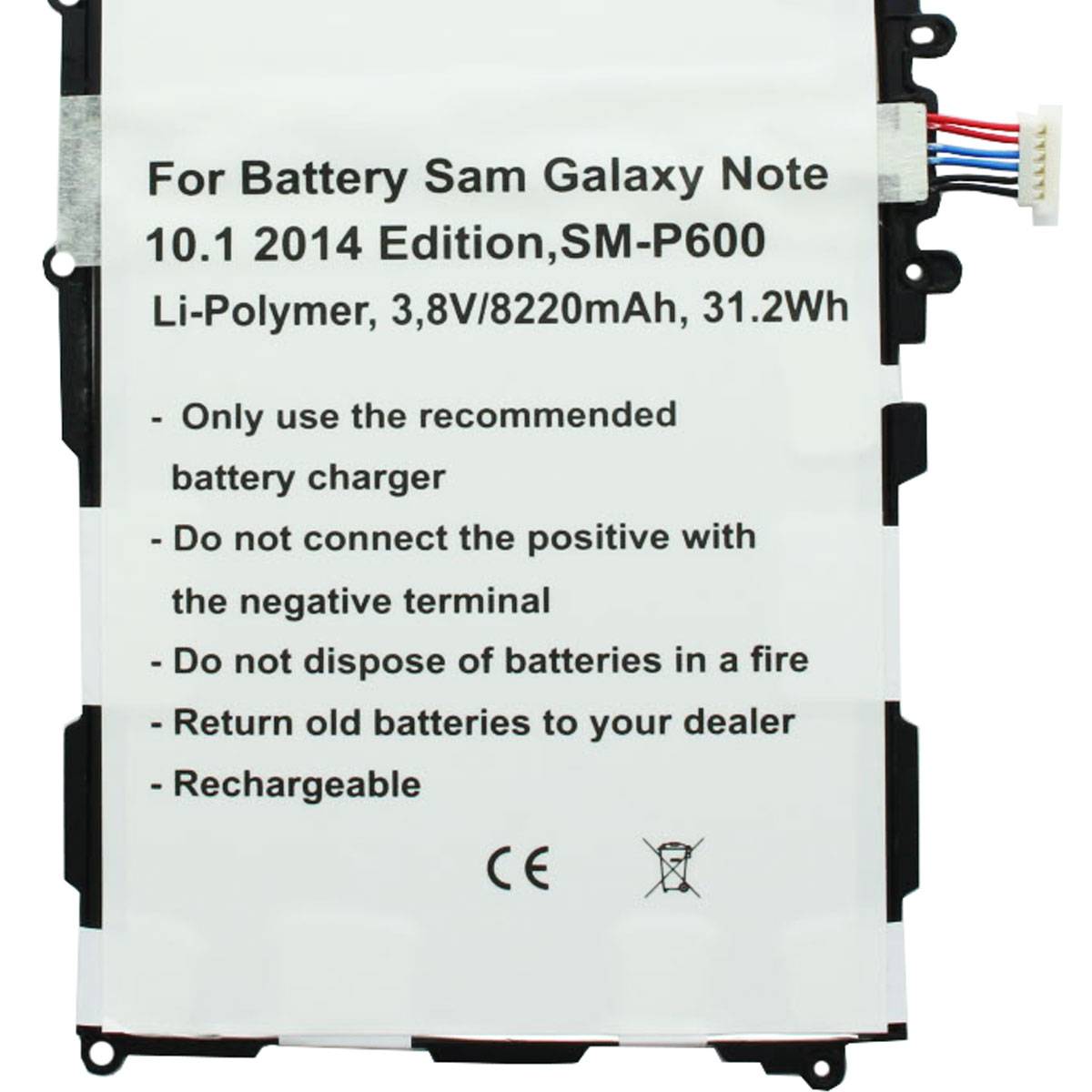 Akku nur passend für Samsung Galaxy Note 10.1 2014 Edition SM-P600 Akku T8220E