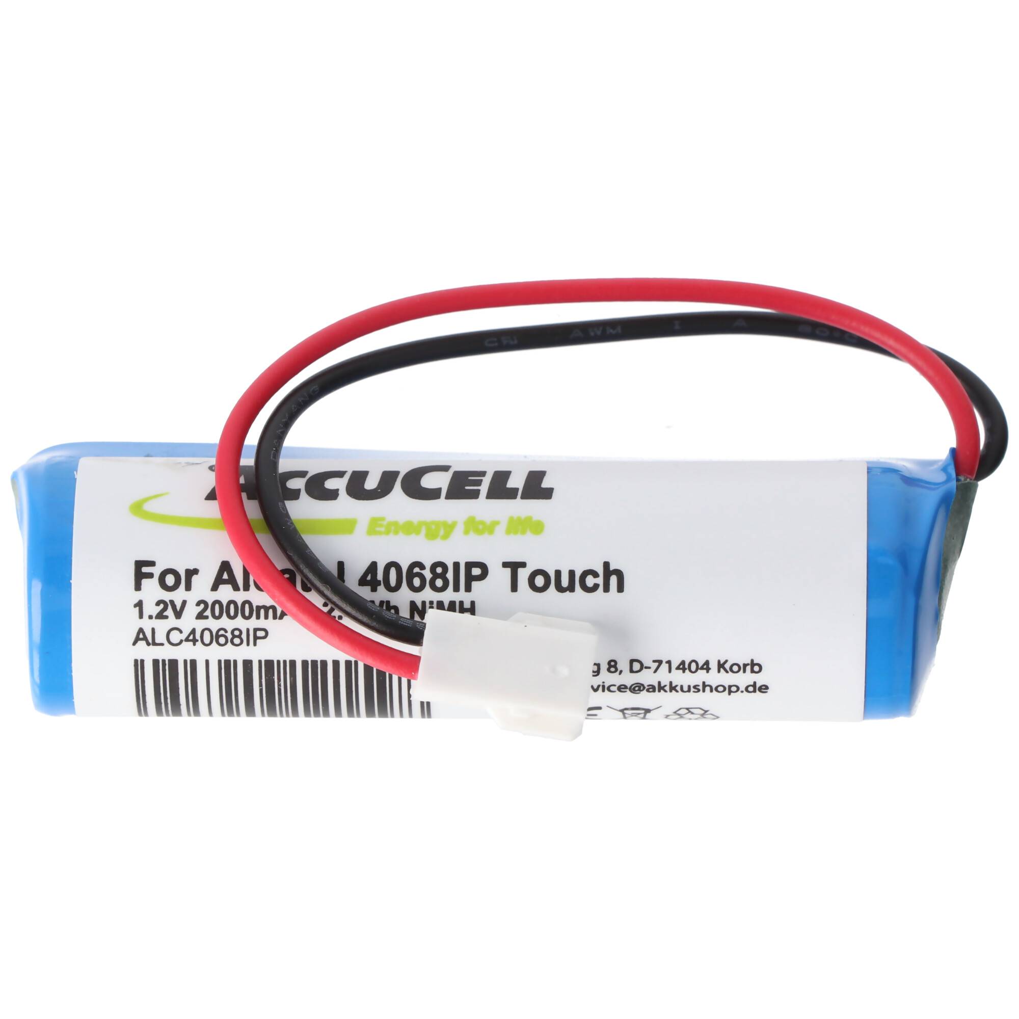 Akku für Alcatel 4068IP Touch, Alcatel Bluetooth 4068 1,2 Volt 2000mAh