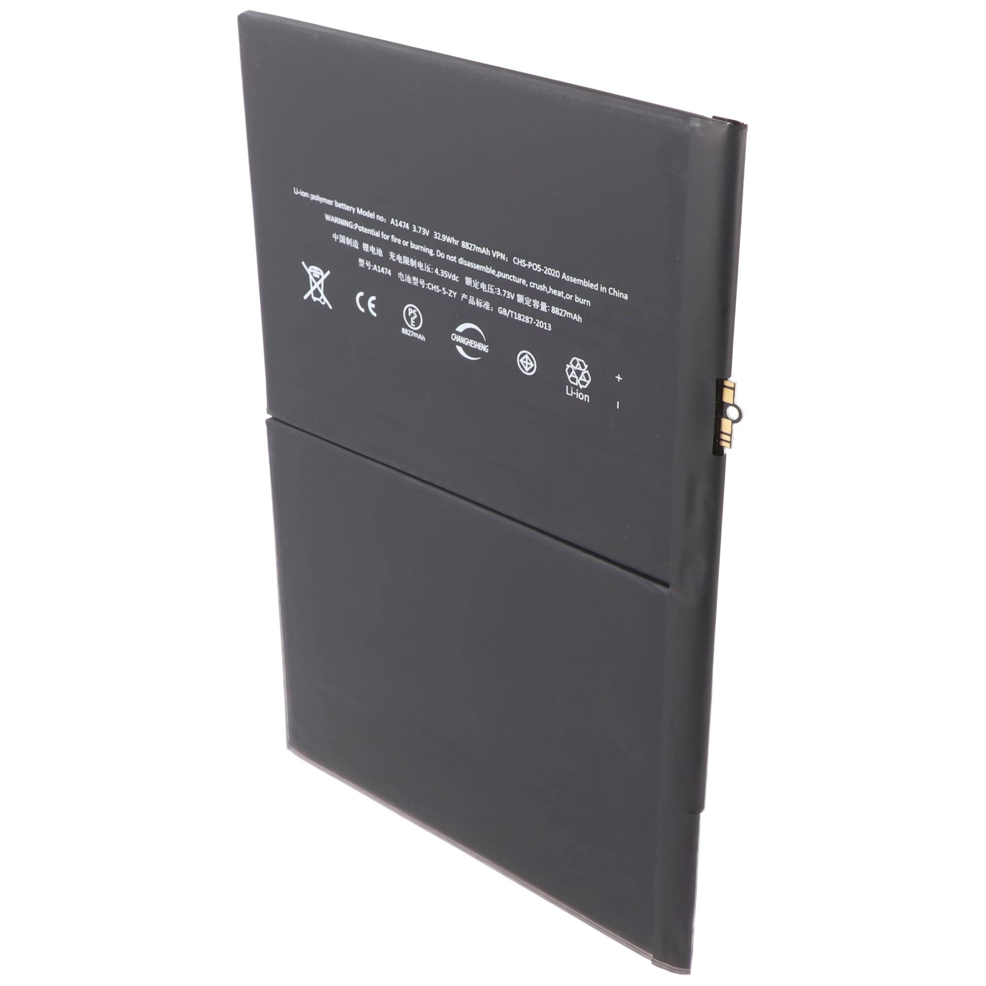 AccuCell Akku passend für den Apple iPad Air A1474 Akku A1484, 6712-6700