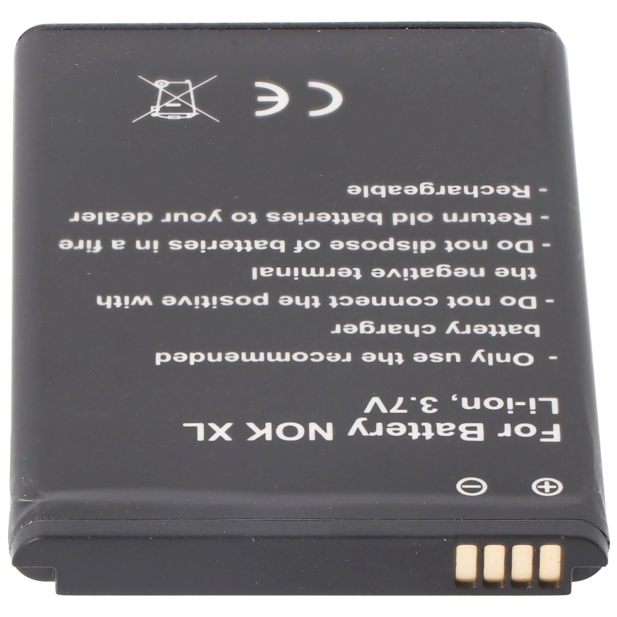 Akku passend für Nokia XL, Nokia BN-02 3,7 Volt 1700mAh, Abmessungen: ca. 72,2 x 45,2 x 5,5,mm, Gewicht: 37,65 Gramm
