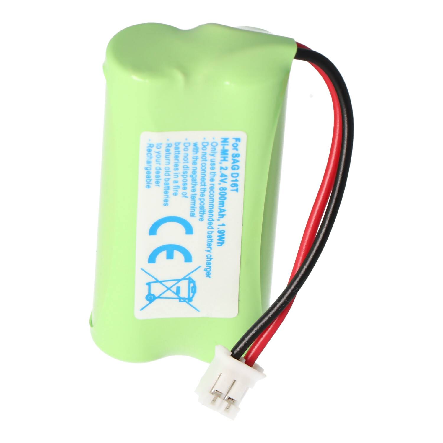 Akku passend für universal Siemens Gigaset A120, NiMH, 2,4V, 700mAh, 1,68Wh