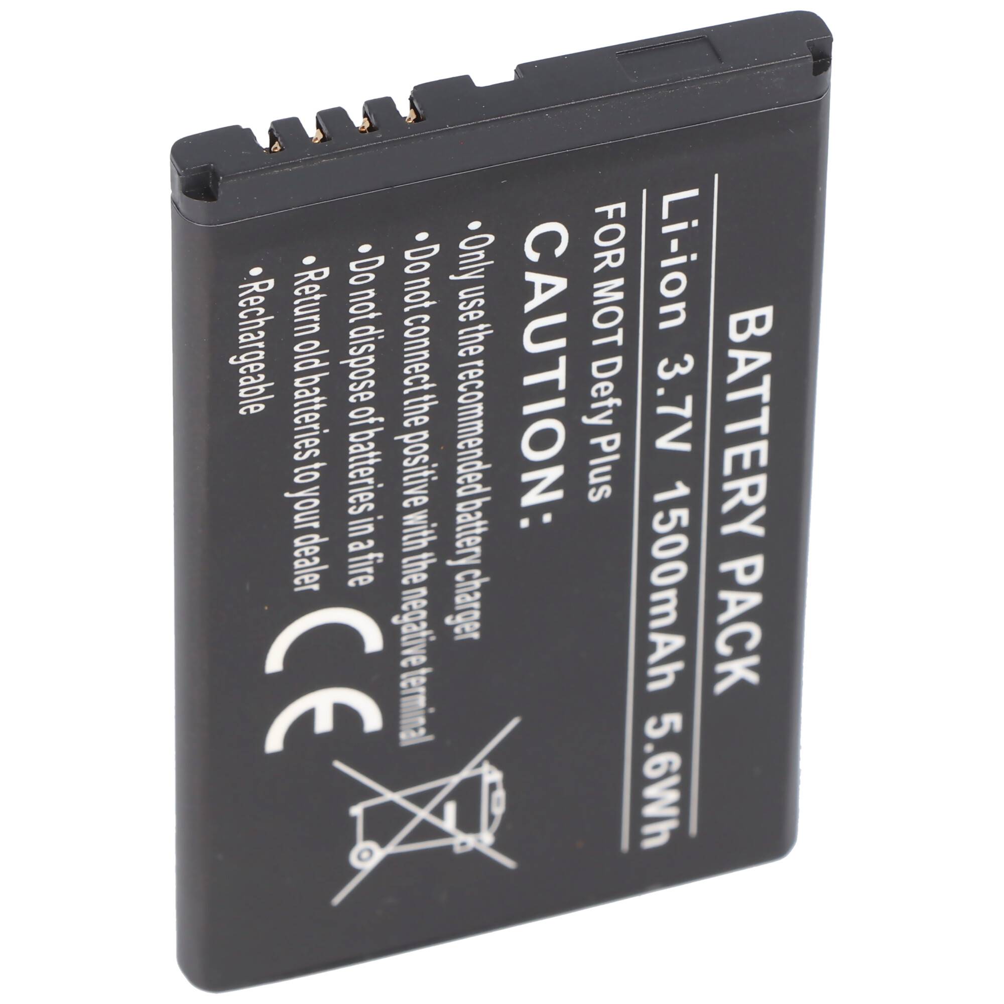 Akku passend für Motorola Defy Plus Akku HF5X mit 3,7V und 1500mAh