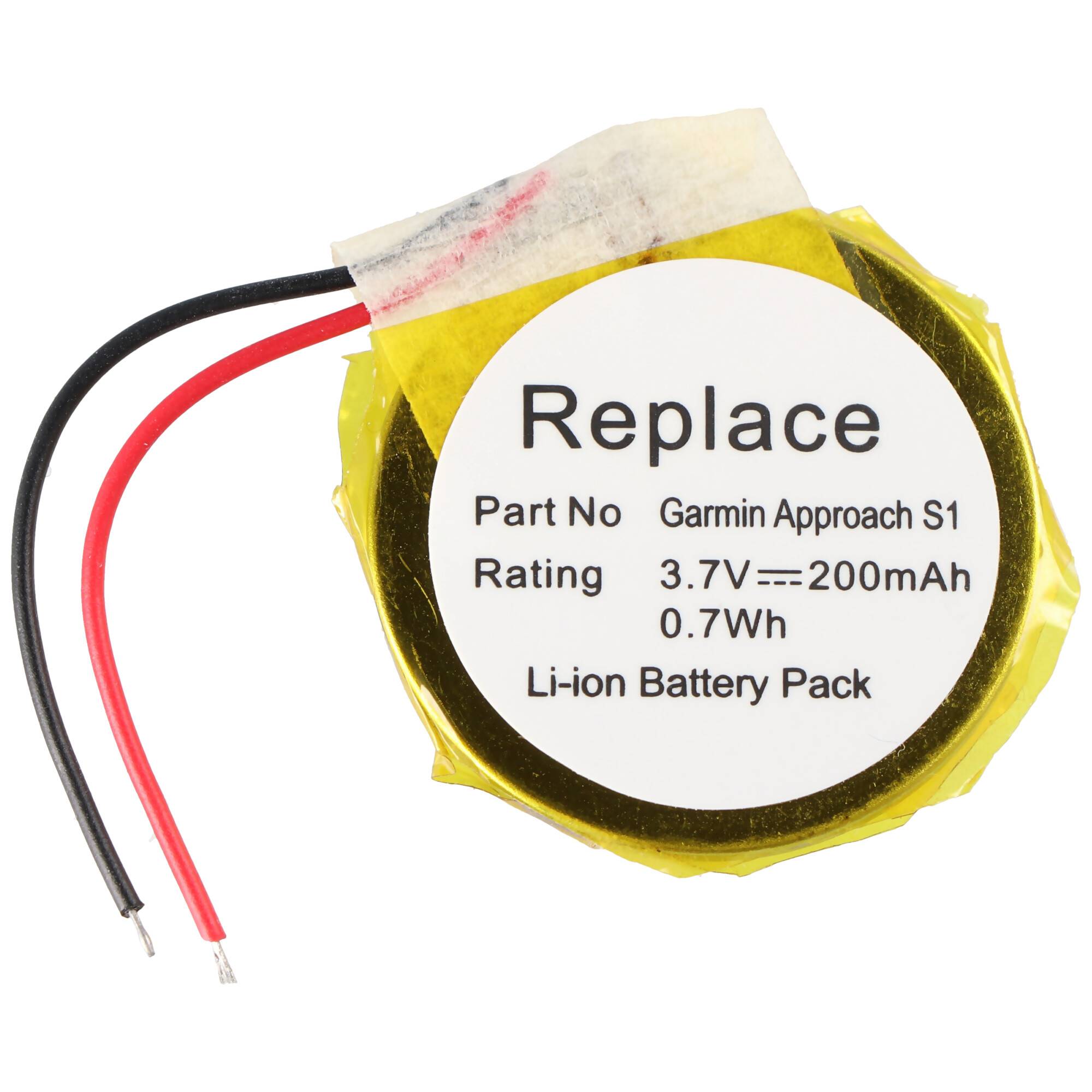 Akku passend für Garmin Approach S4, Approach S1 GPS Golfuhr Li-Ion Akku 361-00047-00, 361-00064-00 Approach S3, 32,8 x