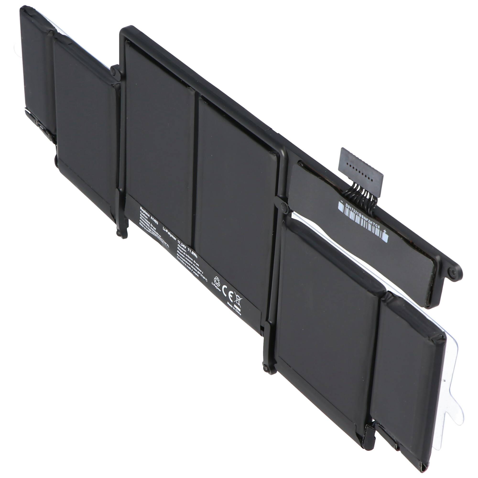 Akku passend für Apple MacBook Pro 13" 2015 Retina, MF839LL/A, MF841LL/A, A1502 13" with Retina display 2015 version, 65