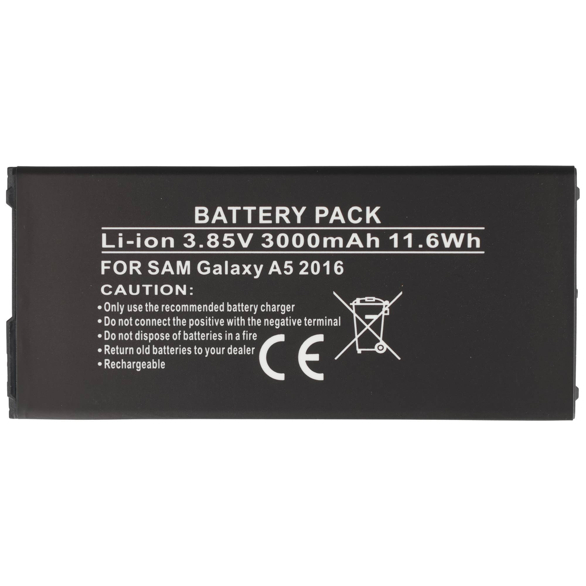 Ersatzakku passend für den Samsung Galaxy A5 2016 Akku Galaxy A5 2016 Duos, SM-A5100, SM-A510F