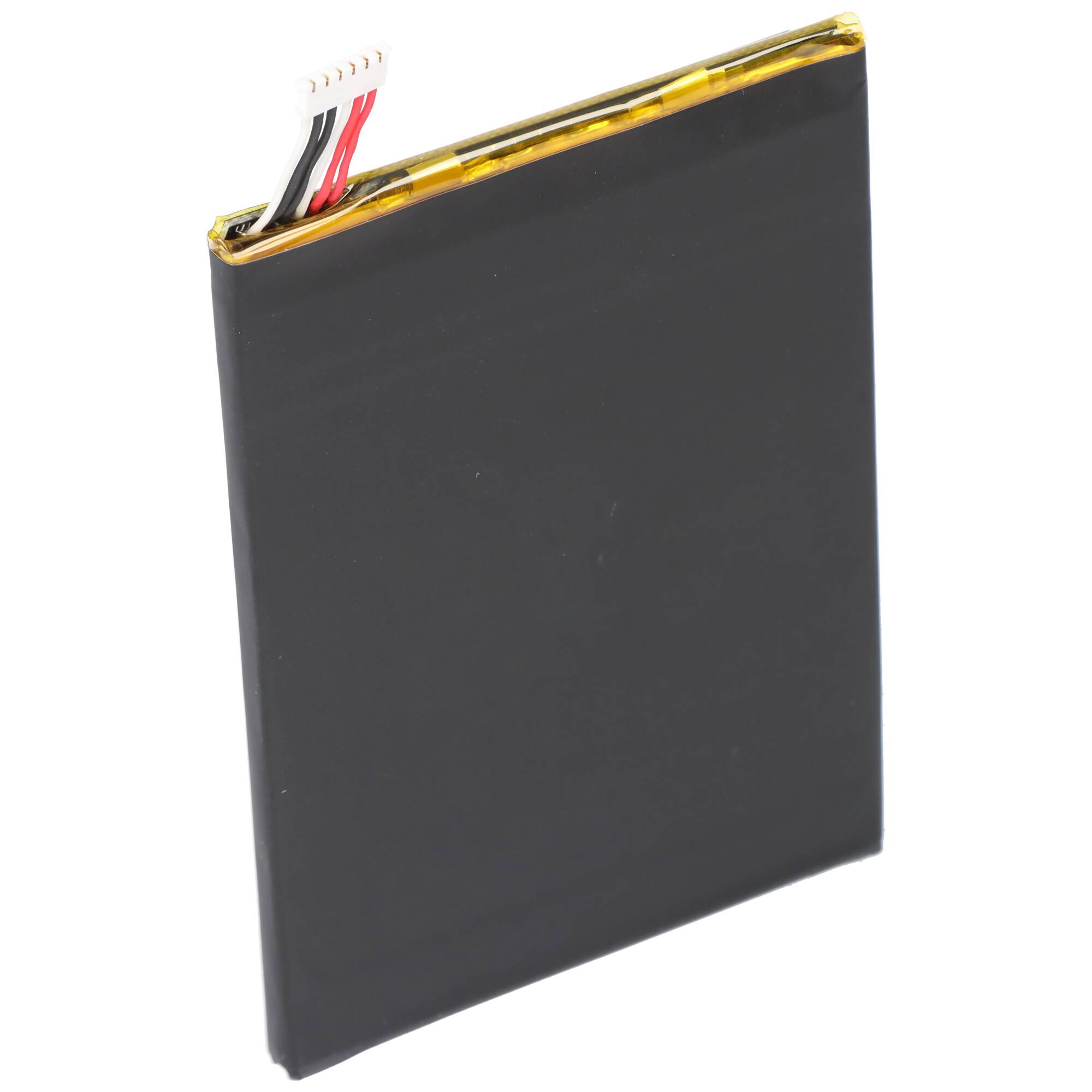 Schwarze aufladbare Lithium-Ionen-Batteriebeutel mit angebrachten Drähten und Stecker