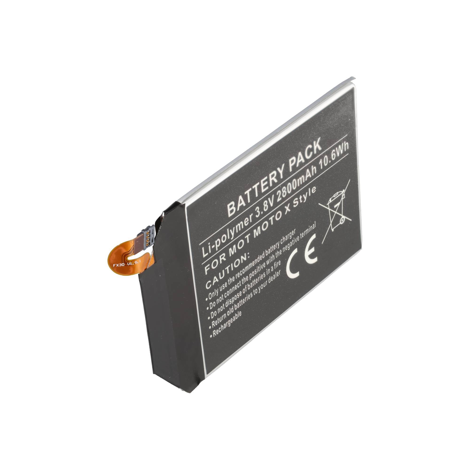 Schwarzes Lithium-Polymer-Akkupack mit der Bezeichnung „BATTERY PACK