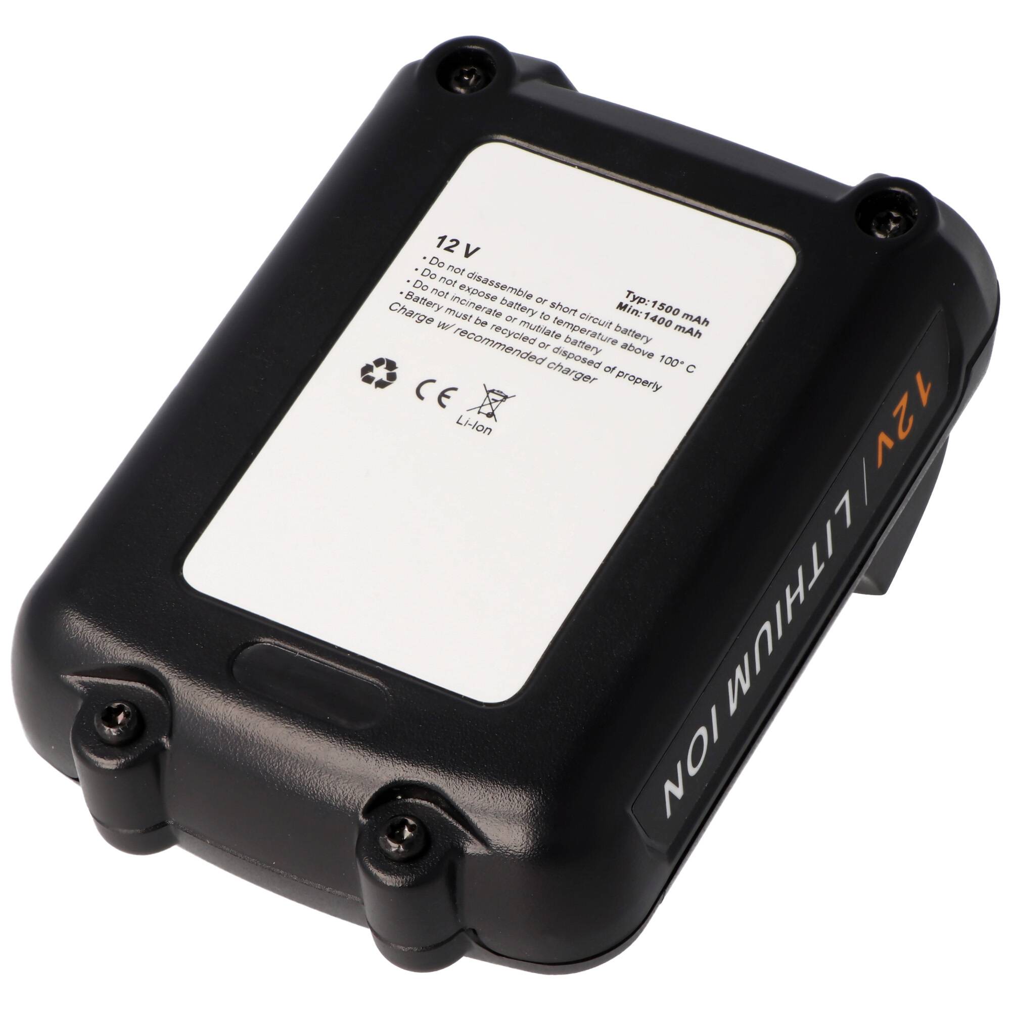 Akku passend für DCB100 Akku, DCB101, DCB120, DCB121, DCB125, DCB127, 1500mAh