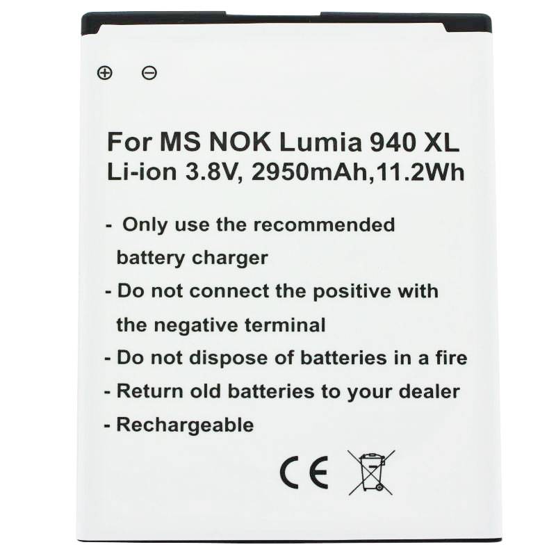 Akku passend für Microsoft Lumia 950 XL, Lumia 950 XL Dual SIM Akku BV-T4D