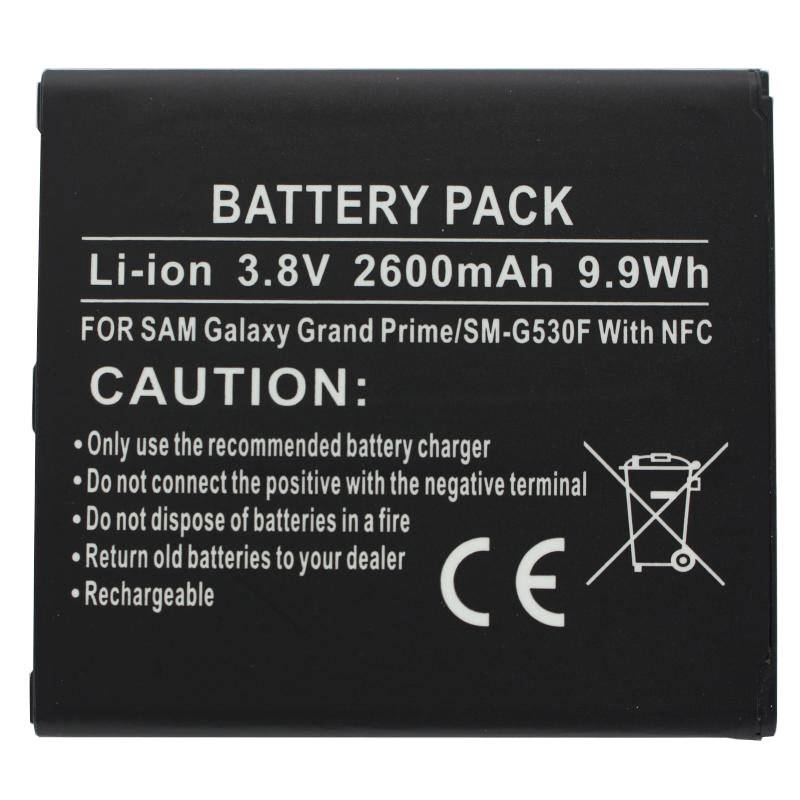 Schwarzes Samsung Li-Ionen-Akku-Set mit Kennzeichnung 