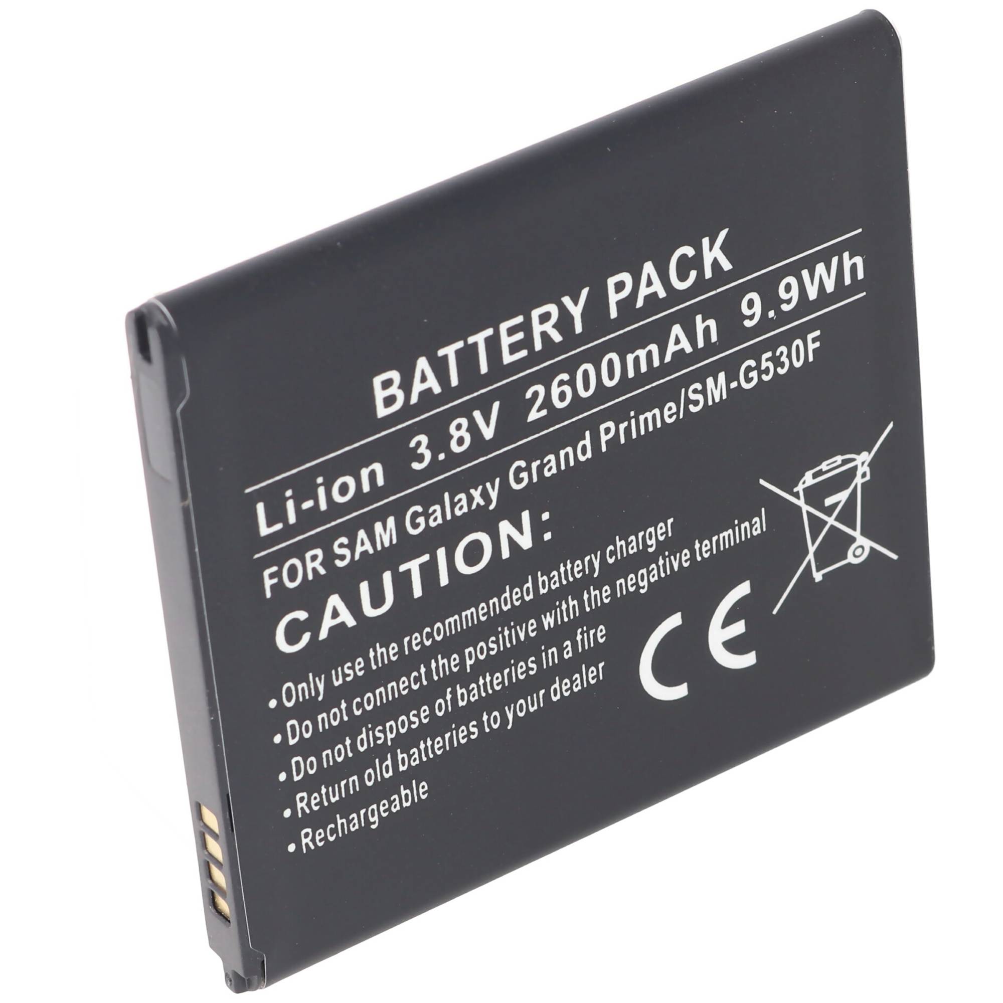 Akku passend für Samsung Galaxy J3 2016, BG530CBU, EB-BG530BB, EB-BG530BBC, 2600mAh ohne NFC