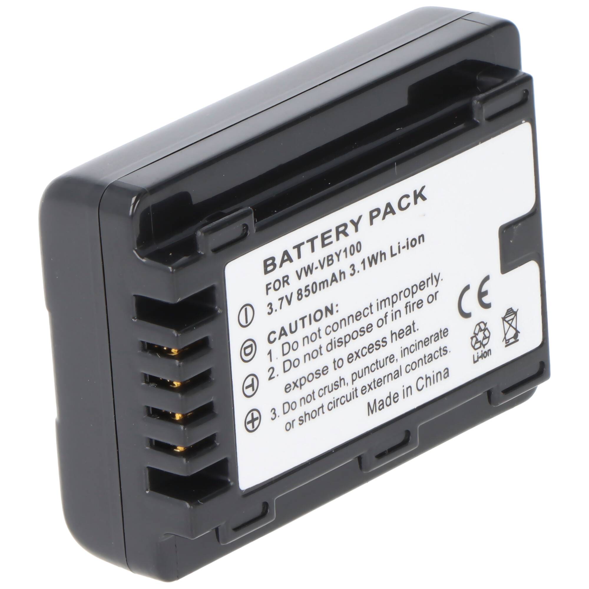 Schwarzes Lithium-Ionen-Akku-Set mit Beschriftung „BATTERY PACK