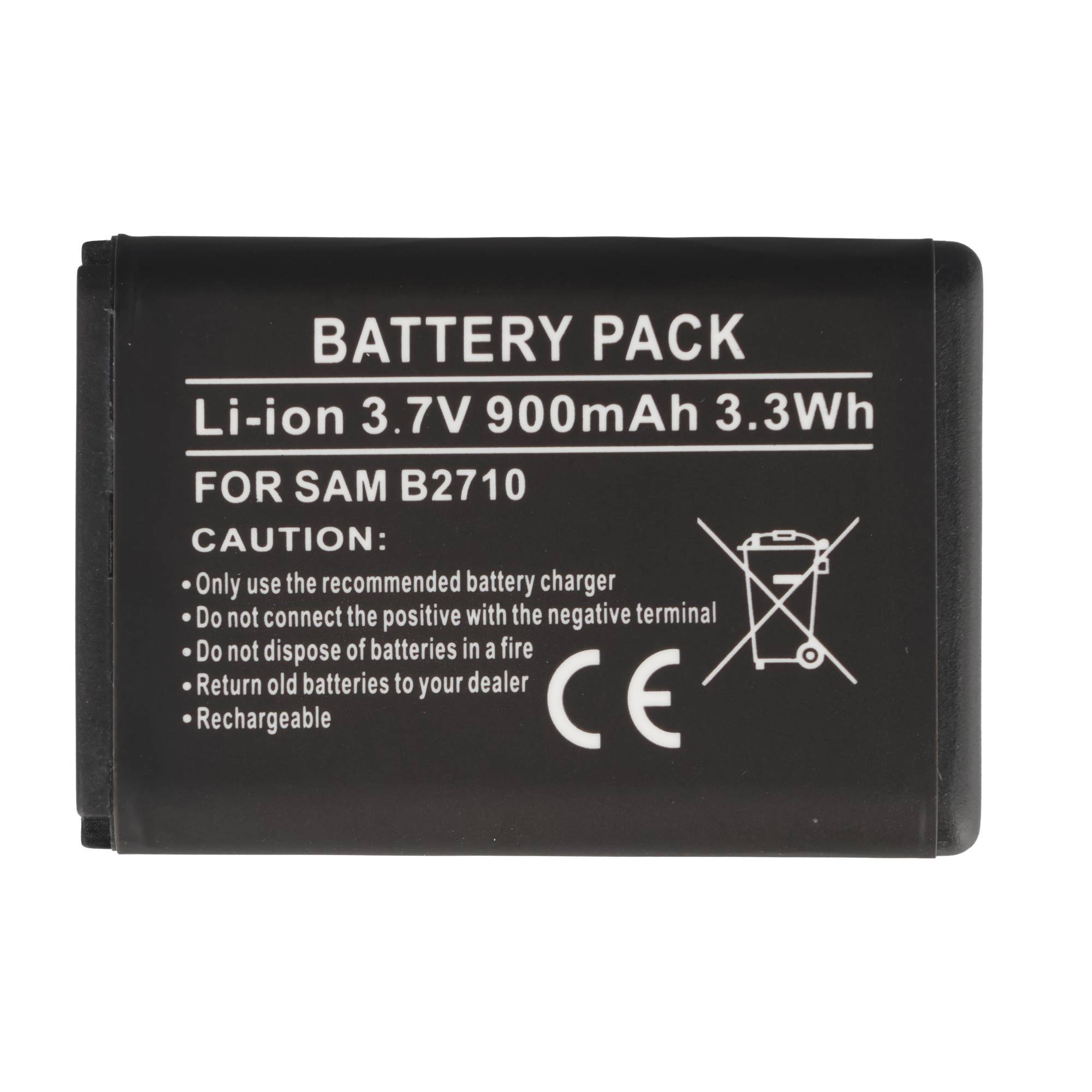 Schwarze wiederaufladbare Li-Ionen-Batterie mit Etikett „BATTERY PACK