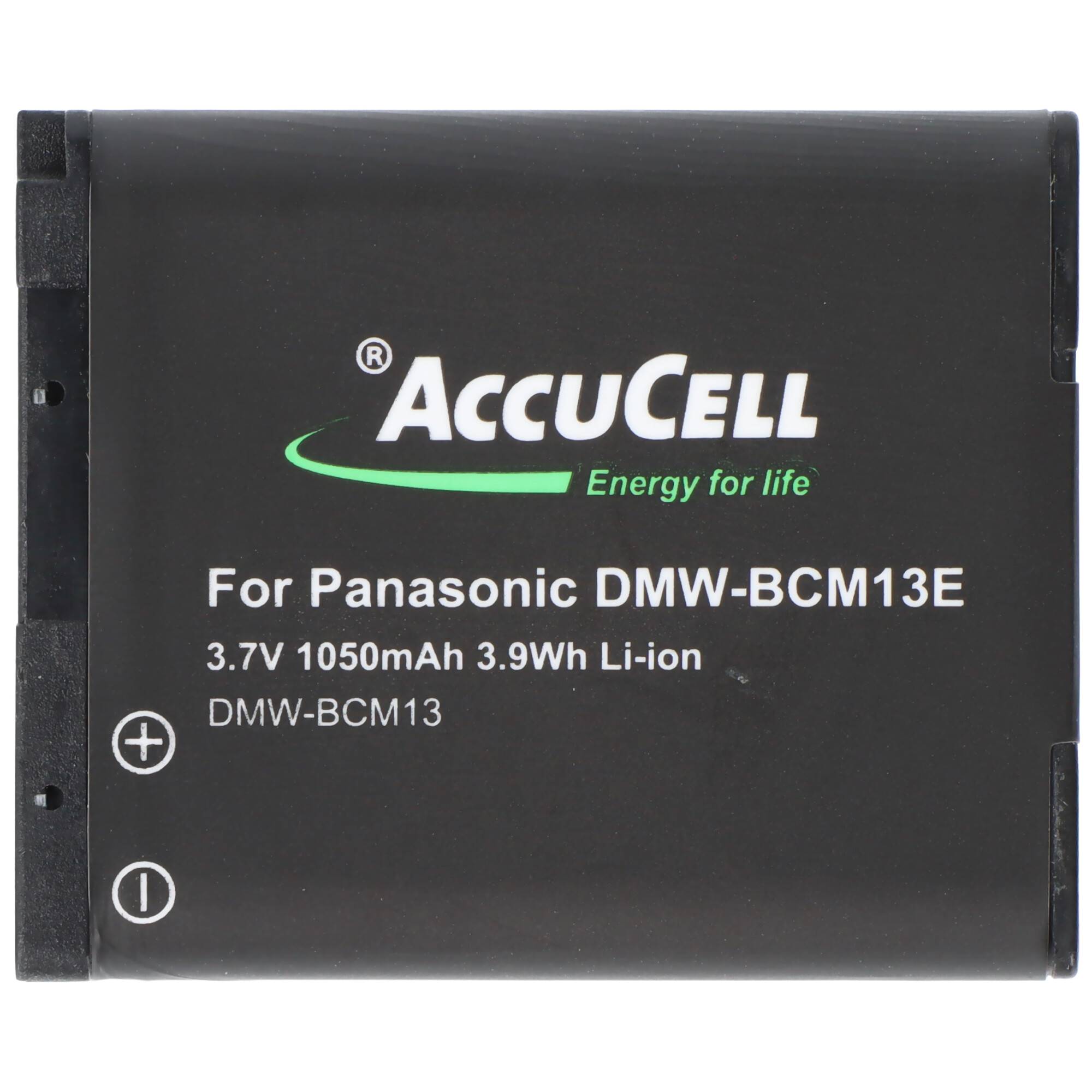 DMW-BCM13 Akku von AccuCell kompatibel für Panasonic DMW-BCM13E Akku 3,7V, Ladeschlussspannung max. 4,2 Volt