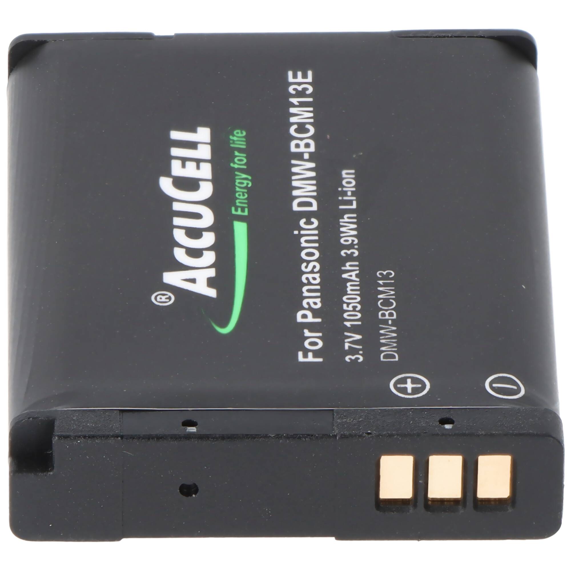 DMW-BCM13 Akku von AccuCell kompatibel für Panasonic DMW-BCM13E Akku 3,7V, Ladeschlussspannung max. 4,2 Volt