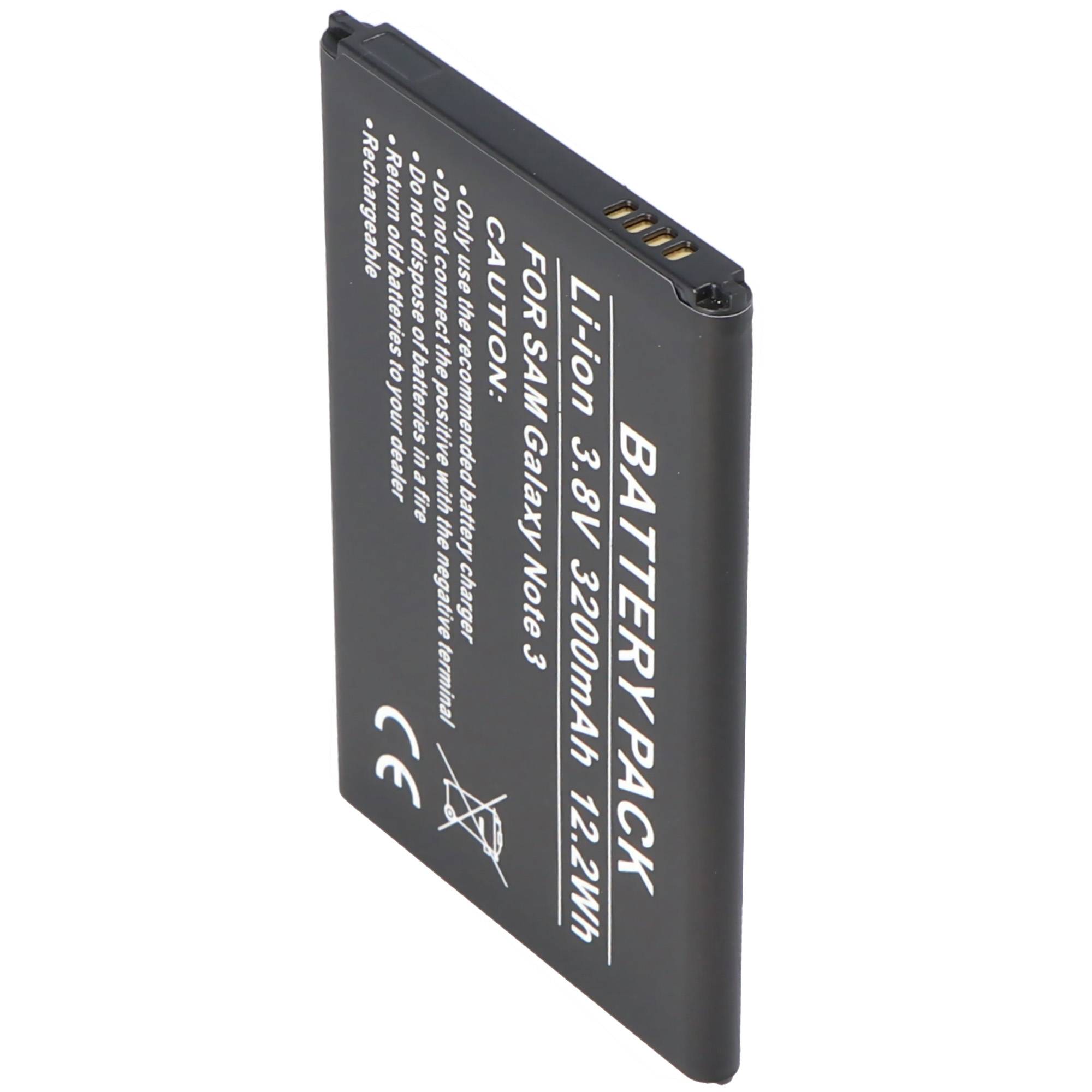 Samsung Galaxy Note 3, Samsung Galaxy Note III, B800BE, B800BU Ersatz-Akku 3200mAh