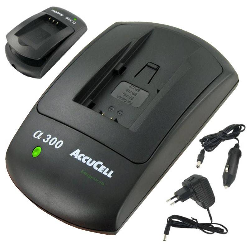 AccuCell Ladegerät passend für Canon BP-709 Akku, BP-718, BP-727, BP-745
