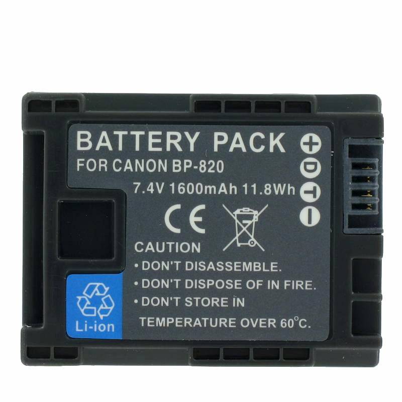 Canon BP-820 Ersatz-Akku für Canon Vixia HF G30, XA20, XA25 (kein original Canon Akku)